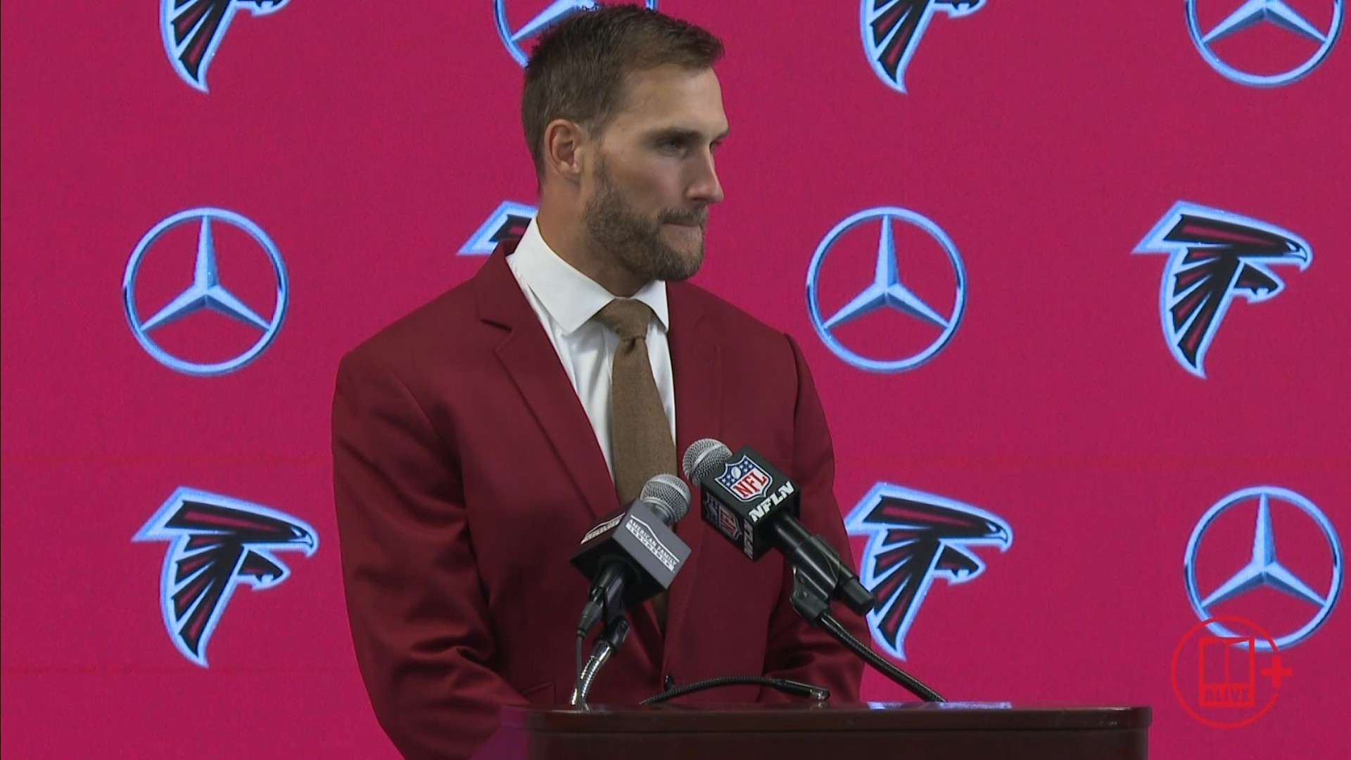 Falcons' quarterback Kirk Cousins talks after the Falcons' 27-21 win over the Cowboys where he threw 3 touchdowns as the Falcons improve to 6-3.