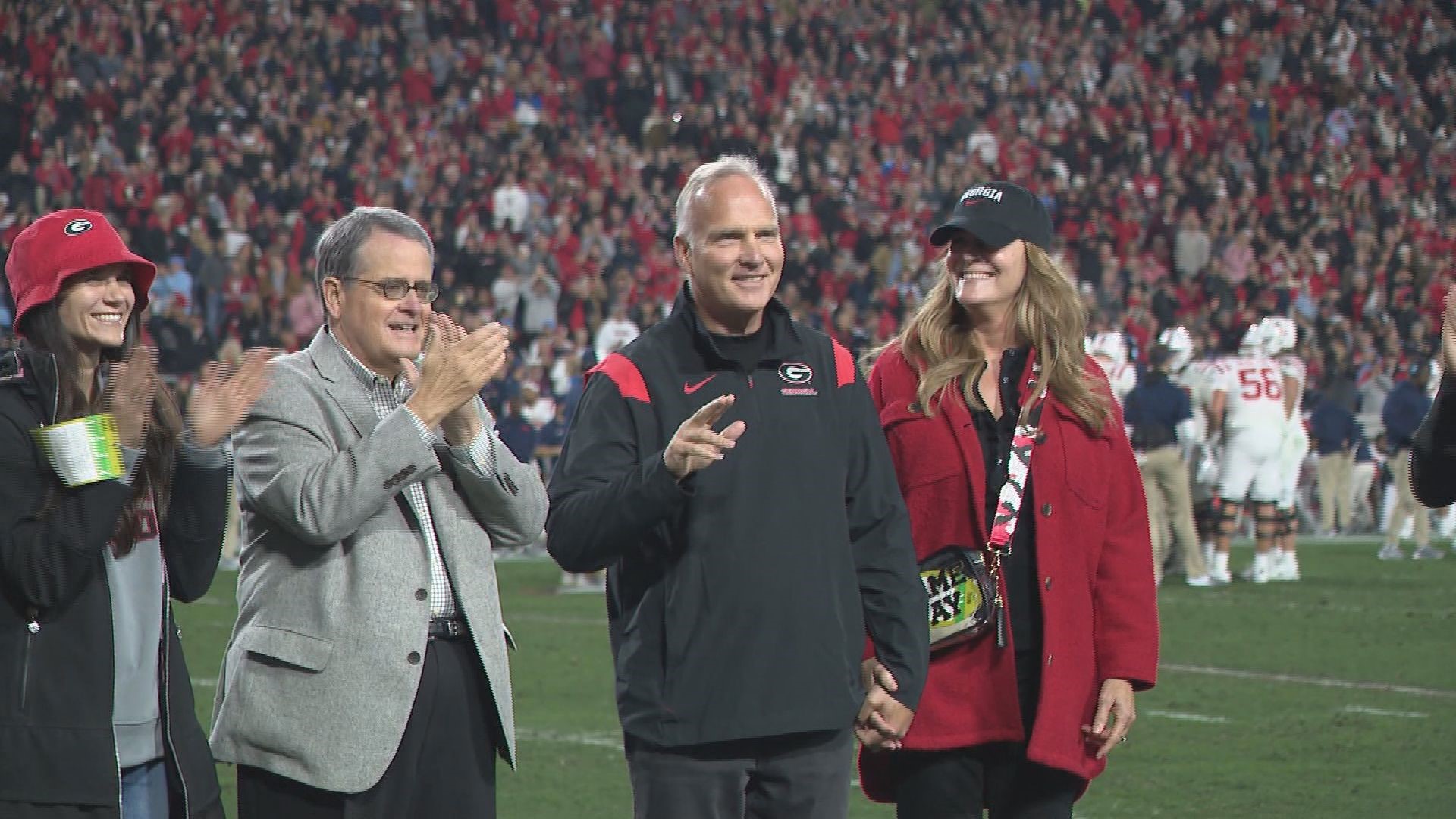 Richt received a rousing ovation in front of the Georgia faithful.