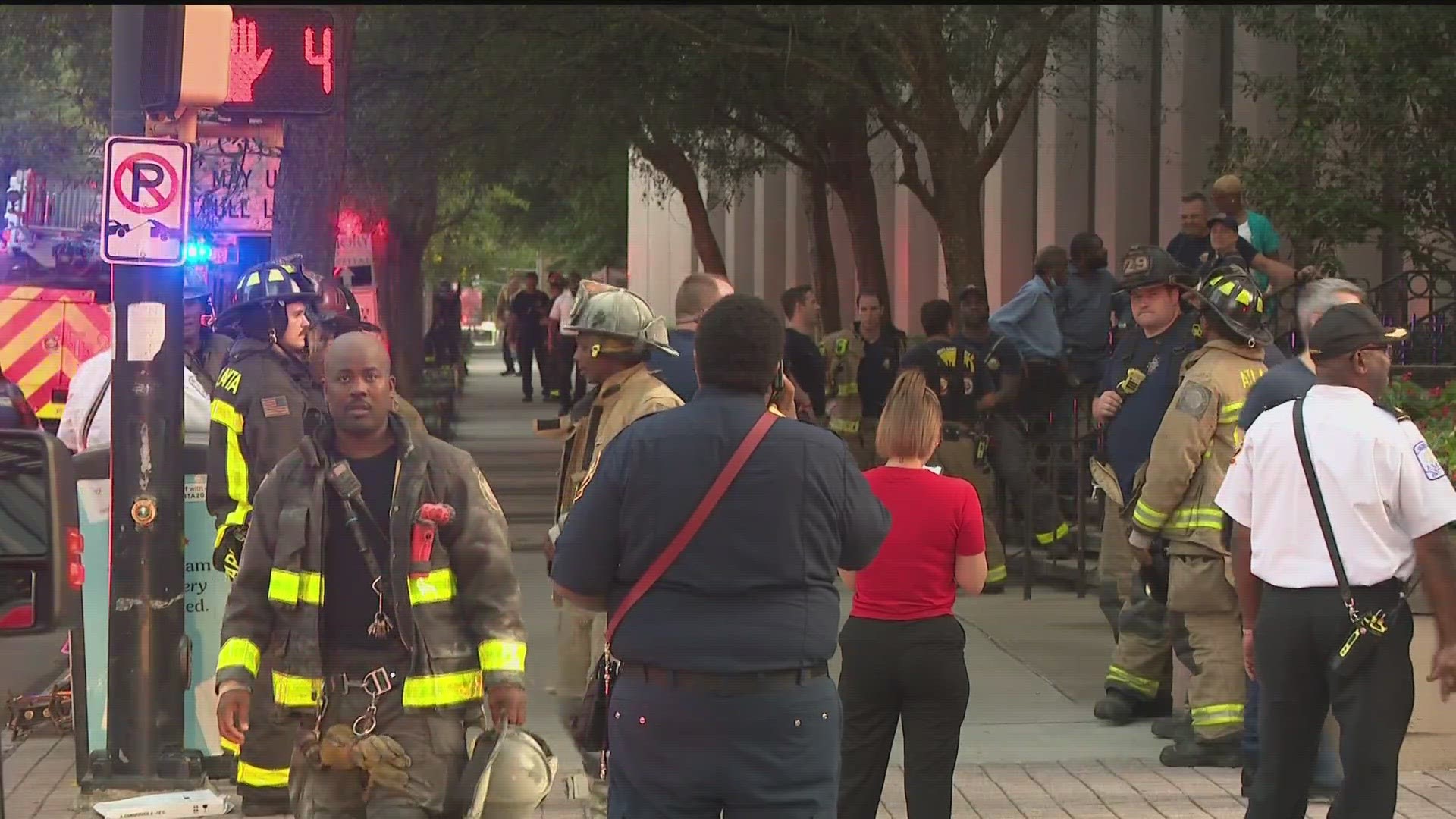 Firefighters believe faulty wires in the elevator's control panel sparked the fire.