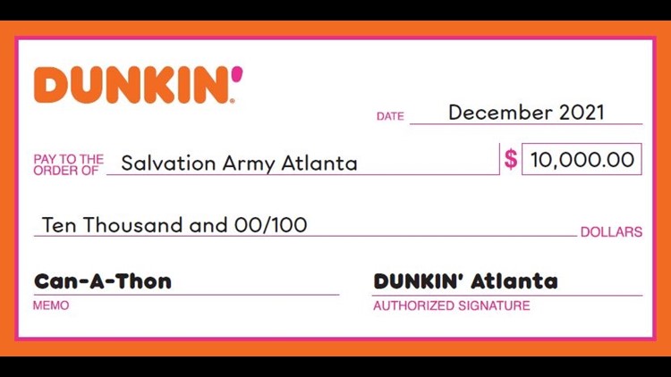 Dunkin' Atlanta donates to 39th Annual Can-A-Thon benefitting The Salvation Army