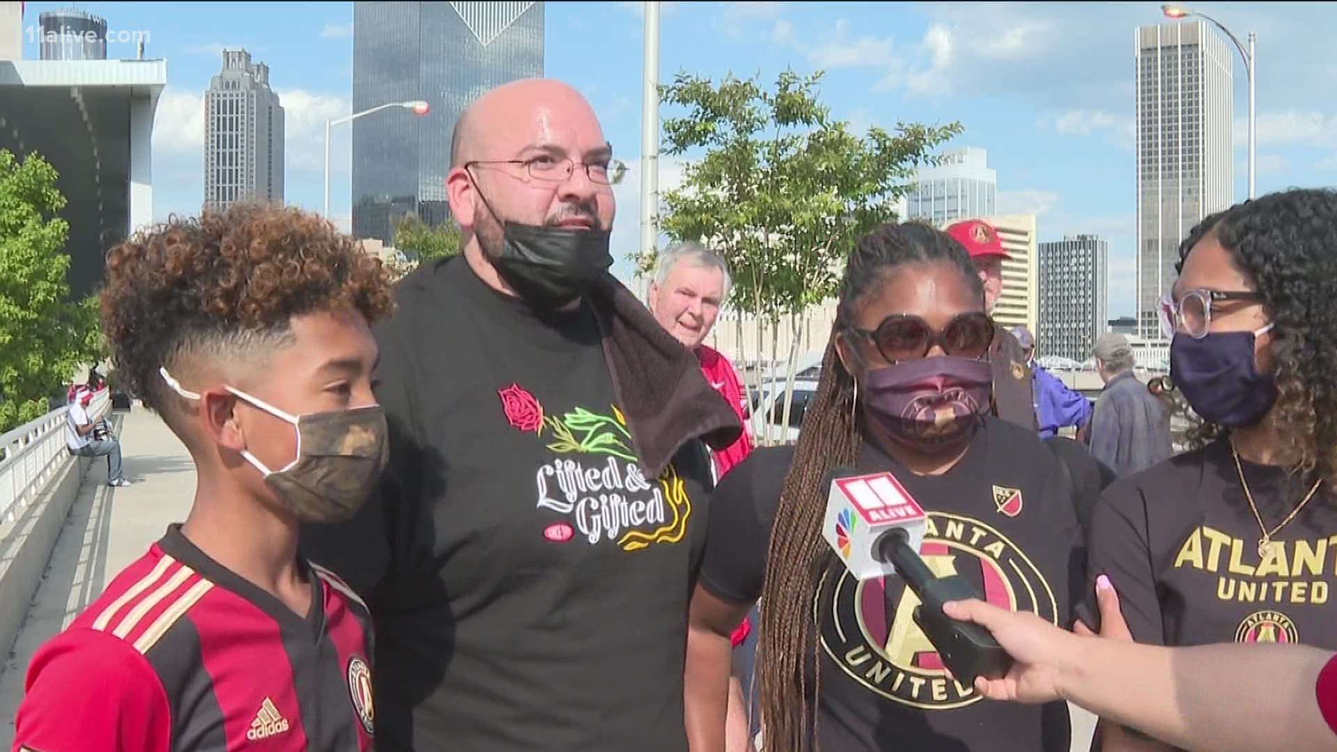 Outside of Mercedes Benz Stadium Saturday, Atlanta United fans showed out excited to see their team and to be in a full-capacity stadium again.