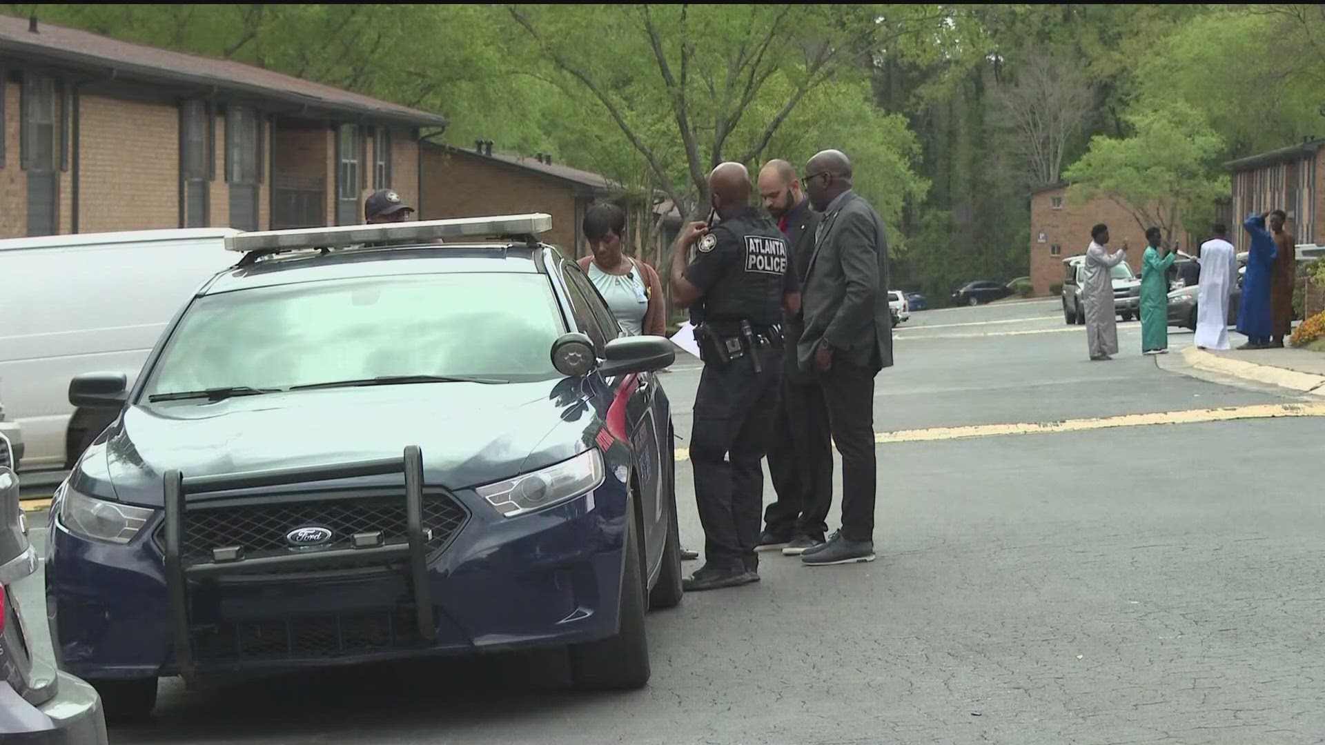 Atlanta Police said officers responded shortly after 1:15 p.m. at the Reserve At Birch Creek Apartments.