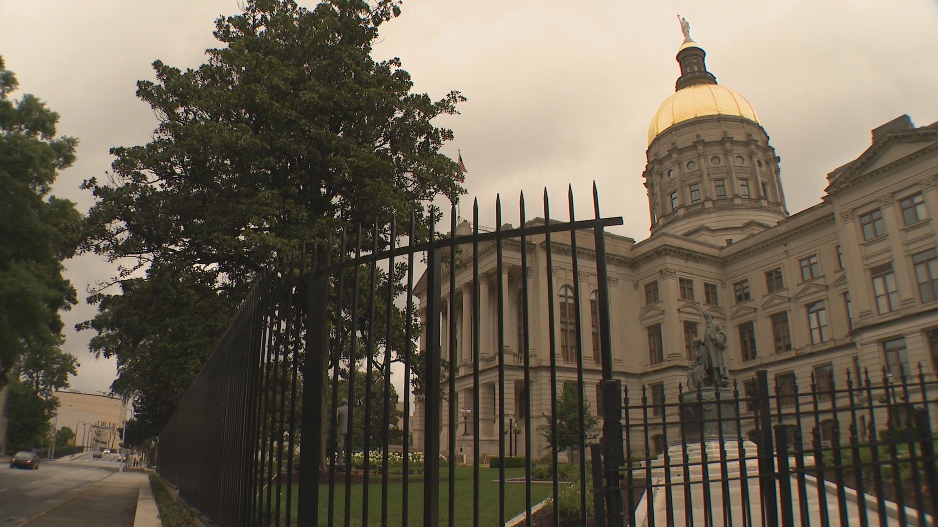 Workers spent several months outside the capitol erecting an imposing metal fence that now encircles nearly the entire building.