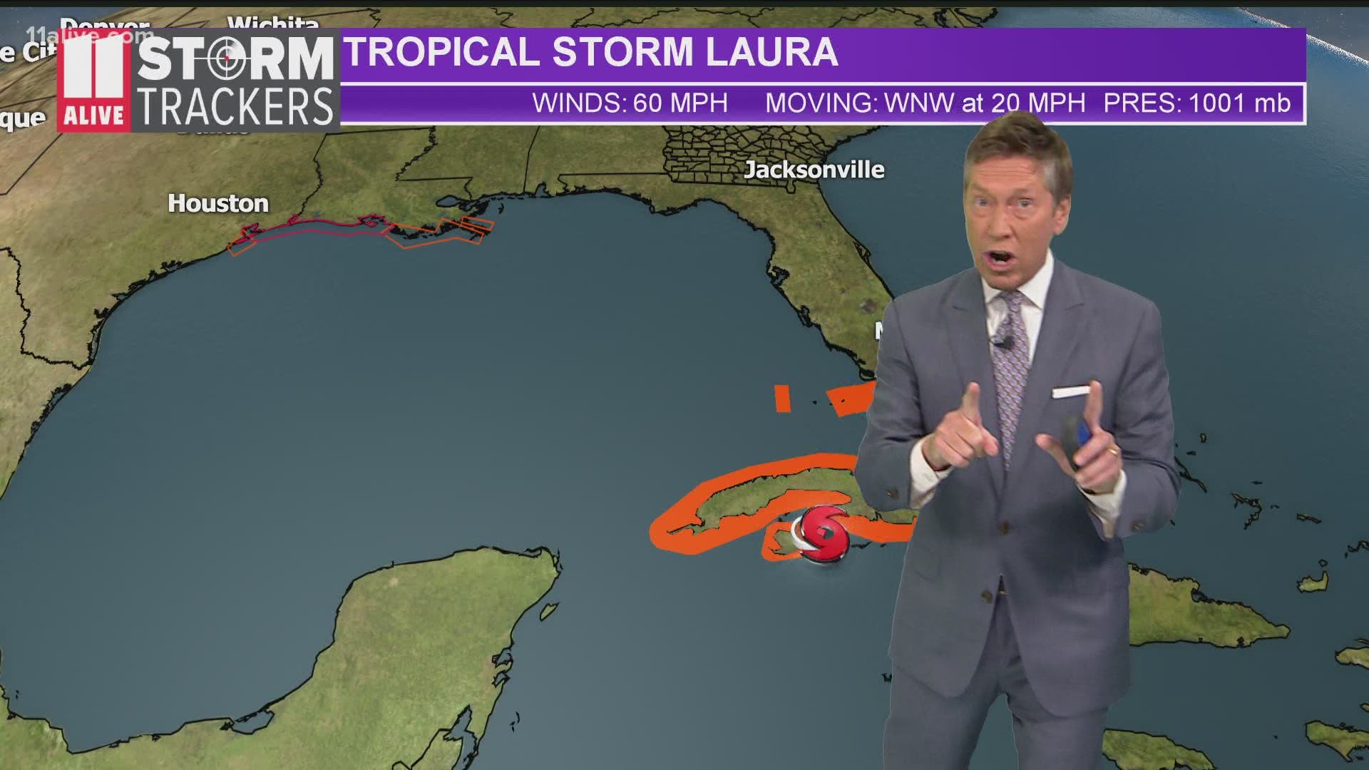 People in the Gulf Coast brace for two storms