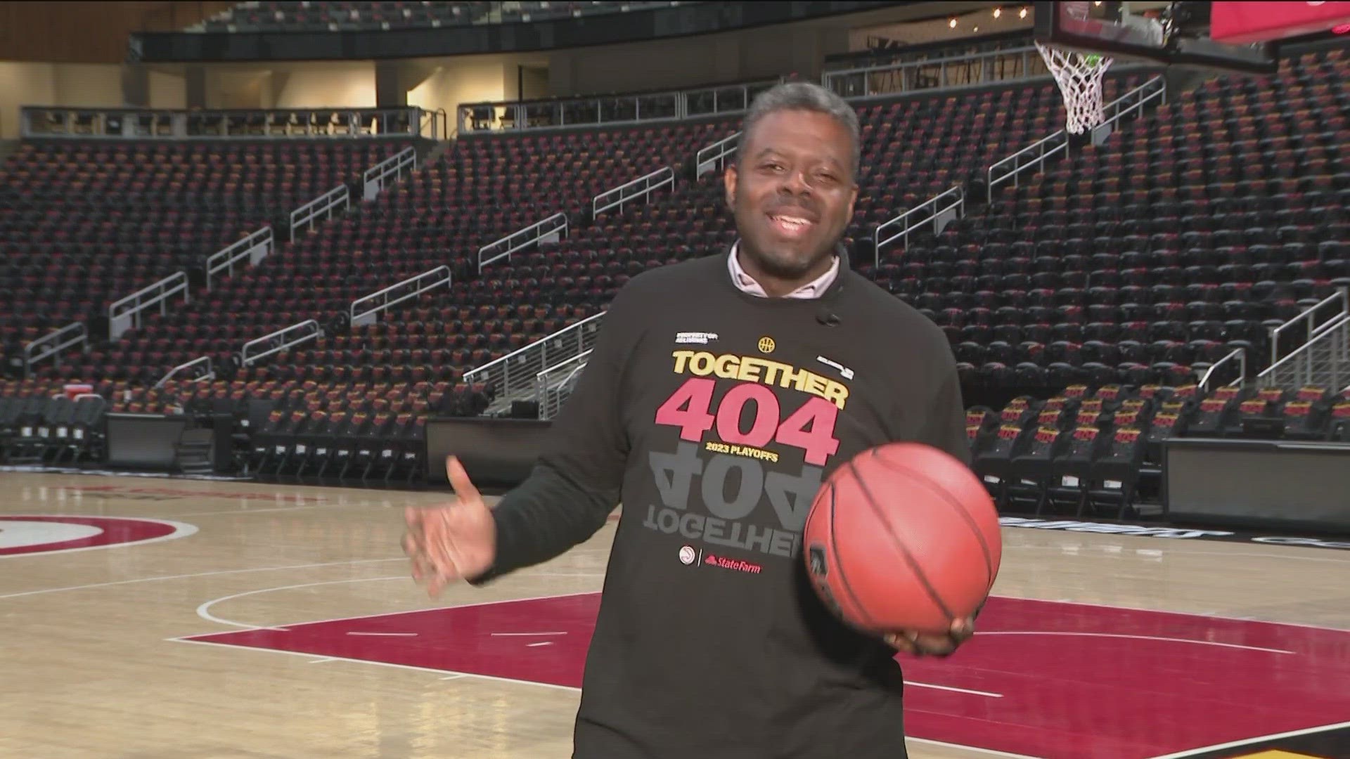 11Alive Meteorologist Chesley McNeil was at State Farm Arena Friday morning to show off the scene.