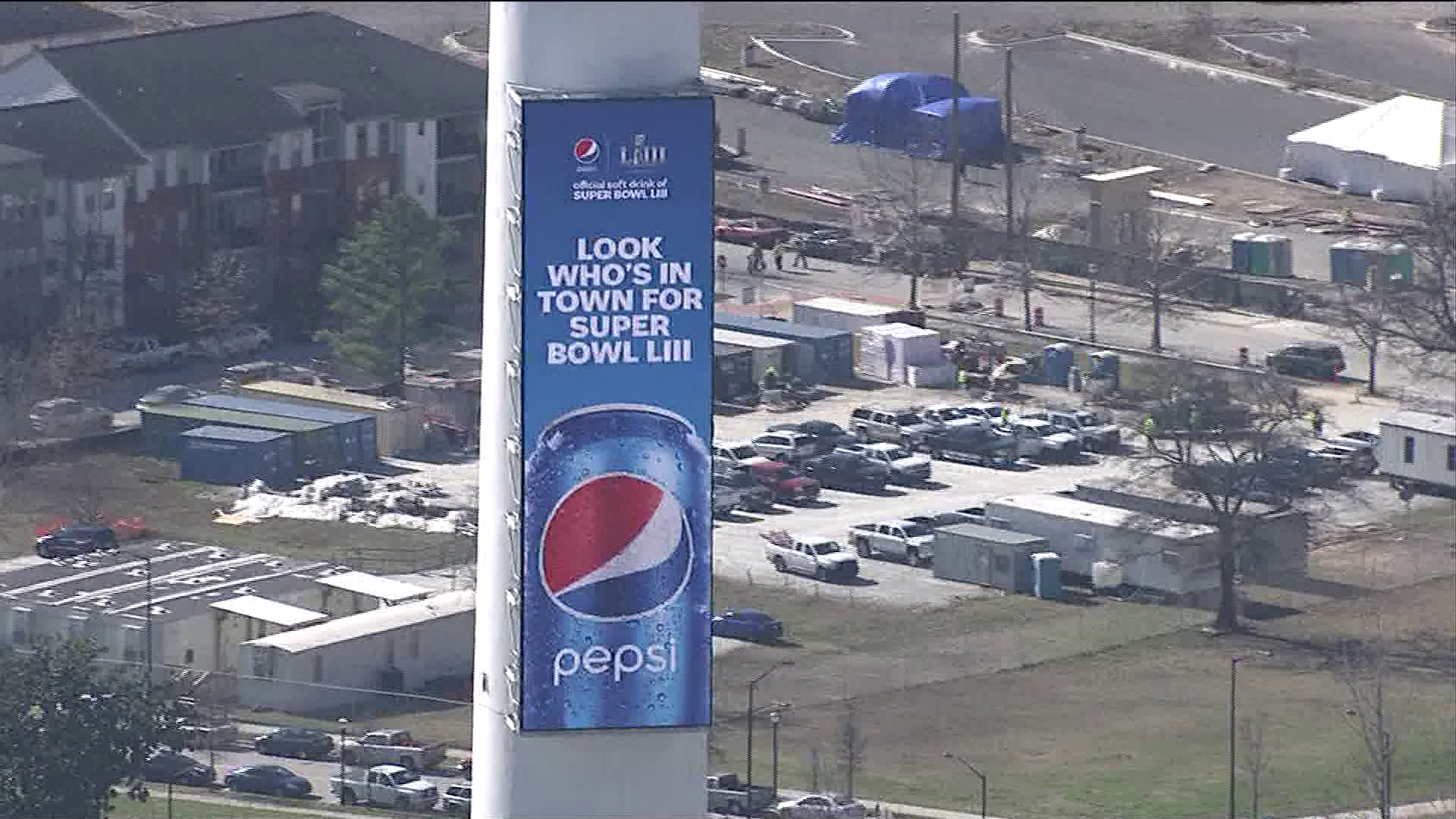 Pepsi ads are popping up all over Atlanta.