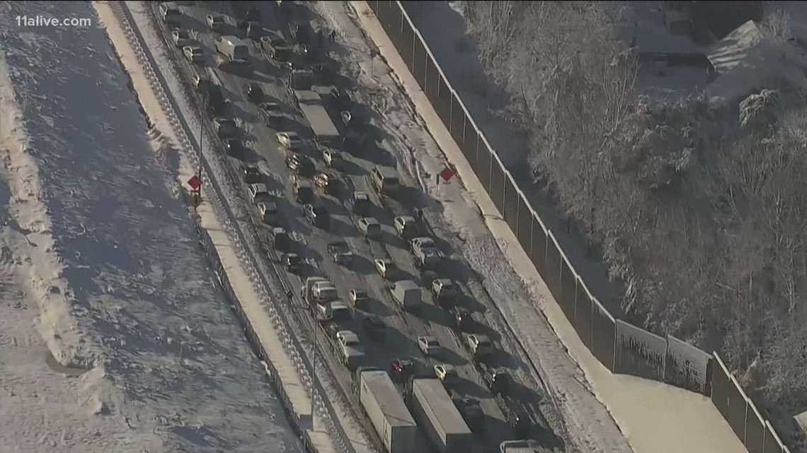 Watch: Drivers stranded on I-95 in Virginia near Washington D.C.