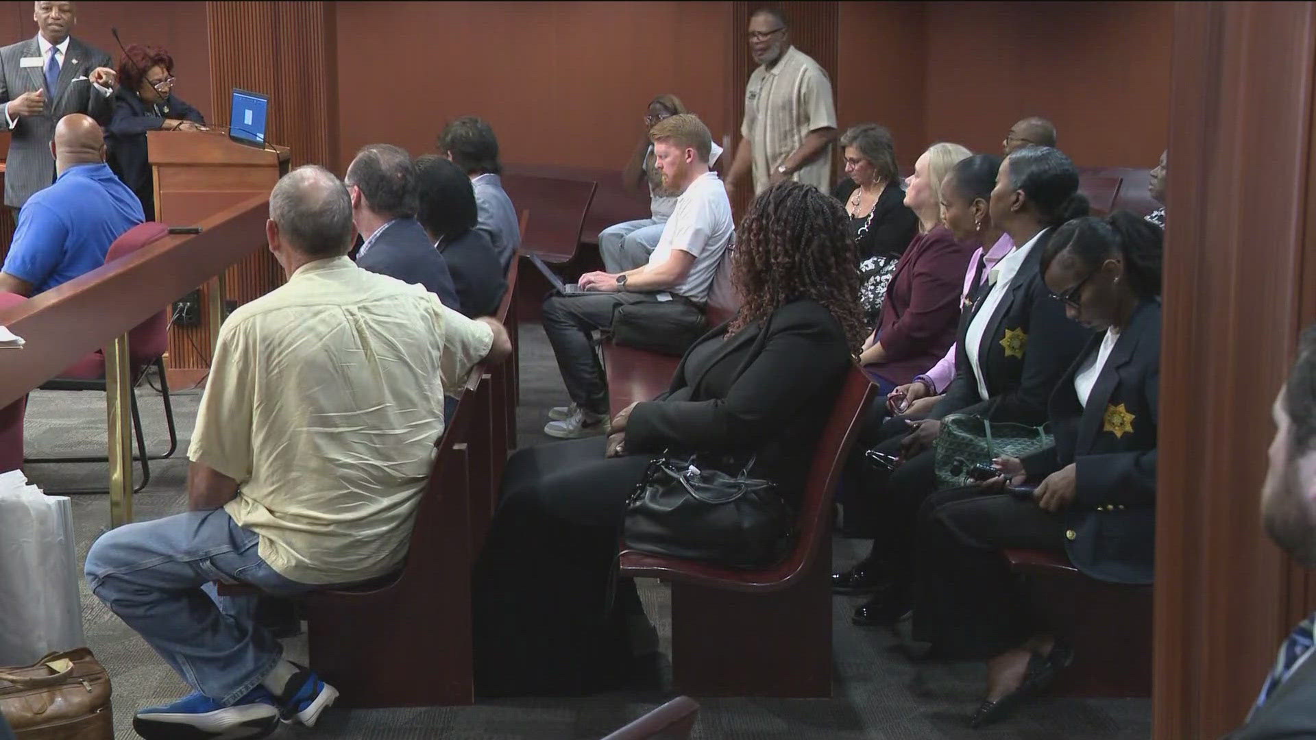 It's being held in the Coverdell Legislative Office Building, across from the Georgia Capitol in Atlanta.