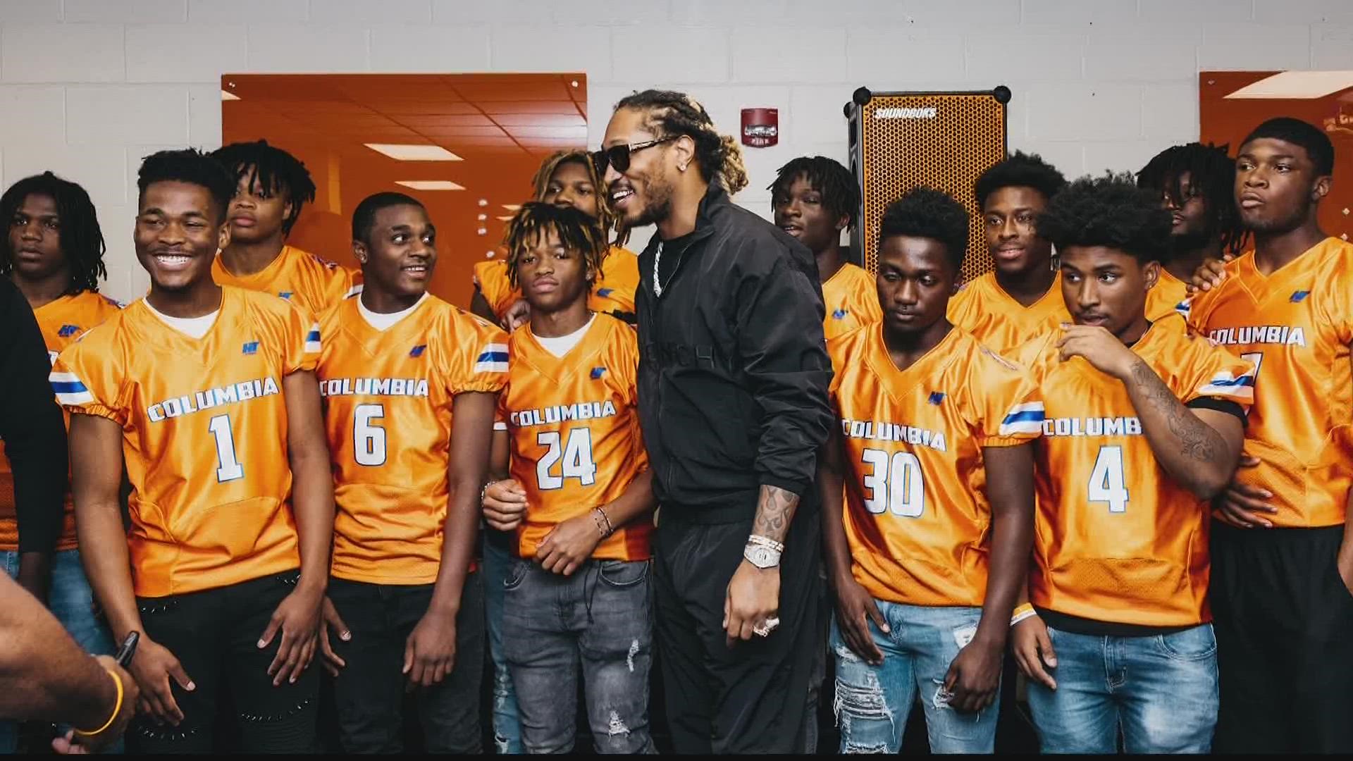 The hip-hop artist wanted to give back to his alma mater.