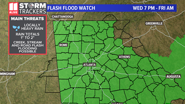 Flash Flood Watch for the Atlanta Metro Area