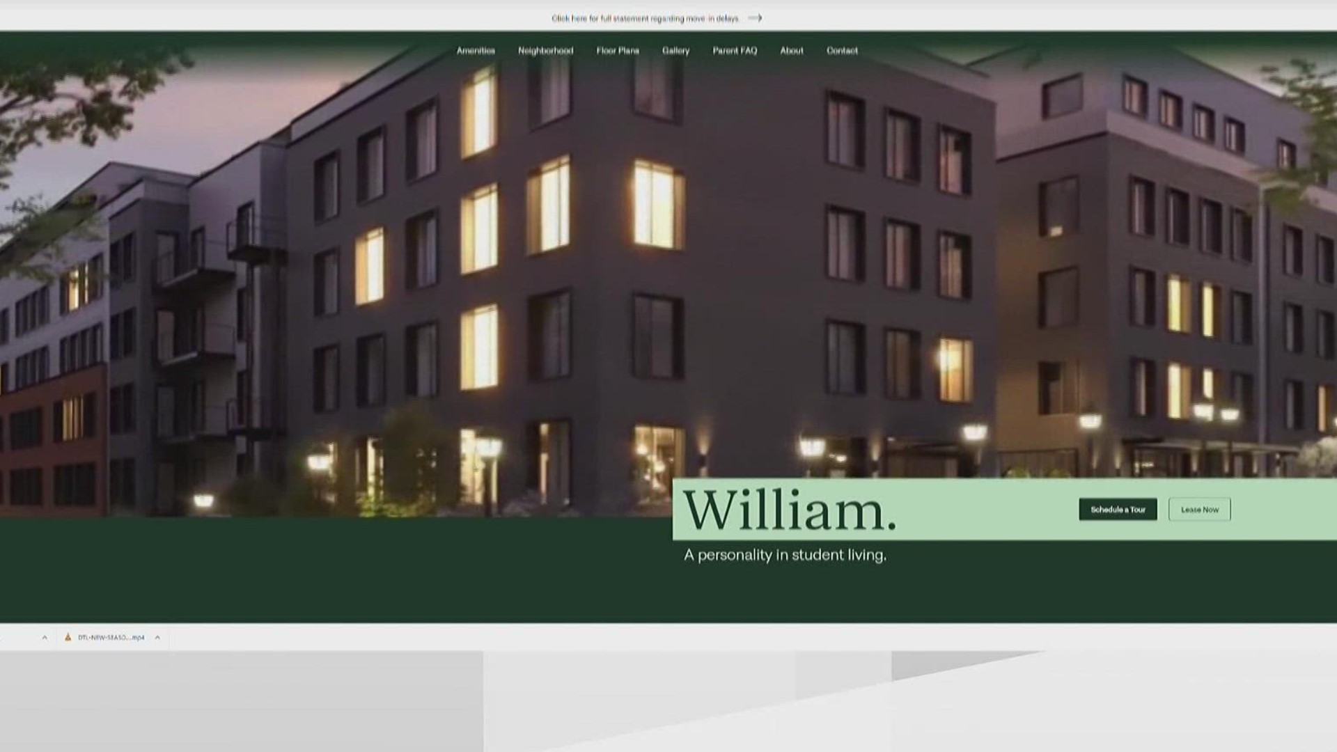 The new complex, The William, is off West Broad Street in Athens, just a short walk from campus.
