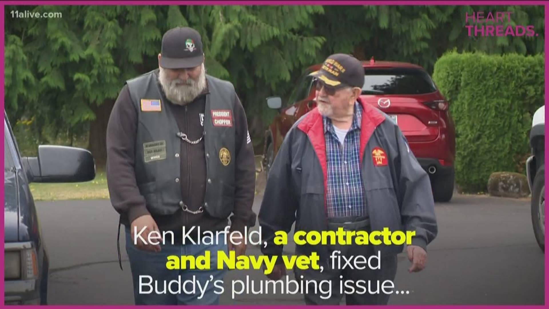 WWII vet Buddy didn't have the money for a new roof, but Ken and his nonprofit that helps disabled vets, got a roofing company to help.