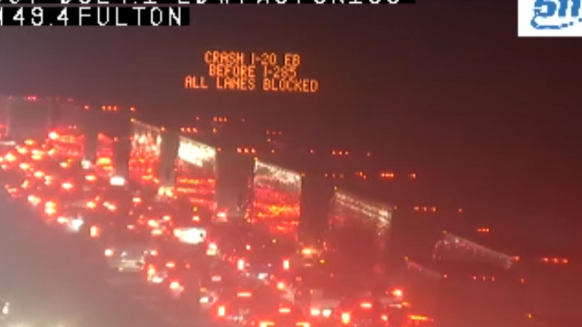 I 20 traffic Atlanta major backup after wreck near I 285 | 11alive.com