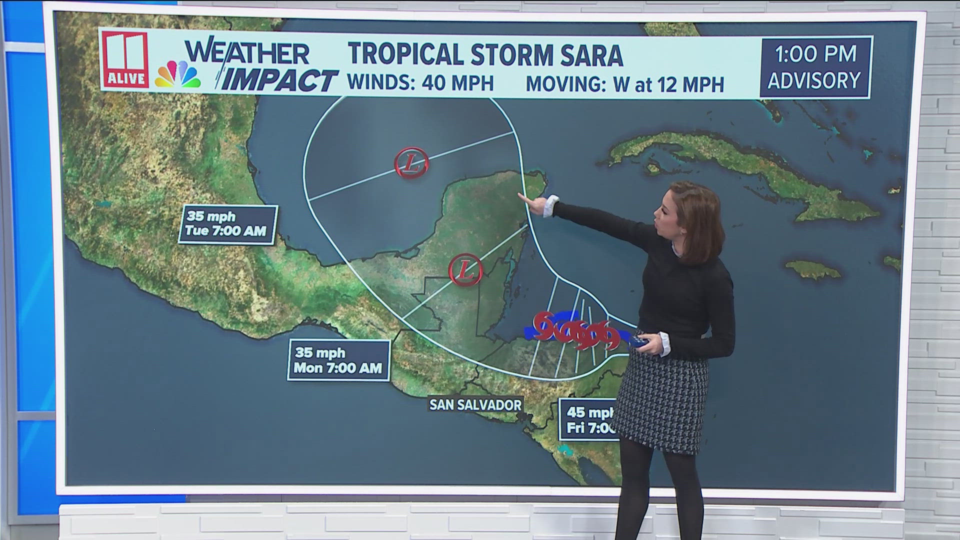 The storm could eventually end up in the Gulf of Mexico next week