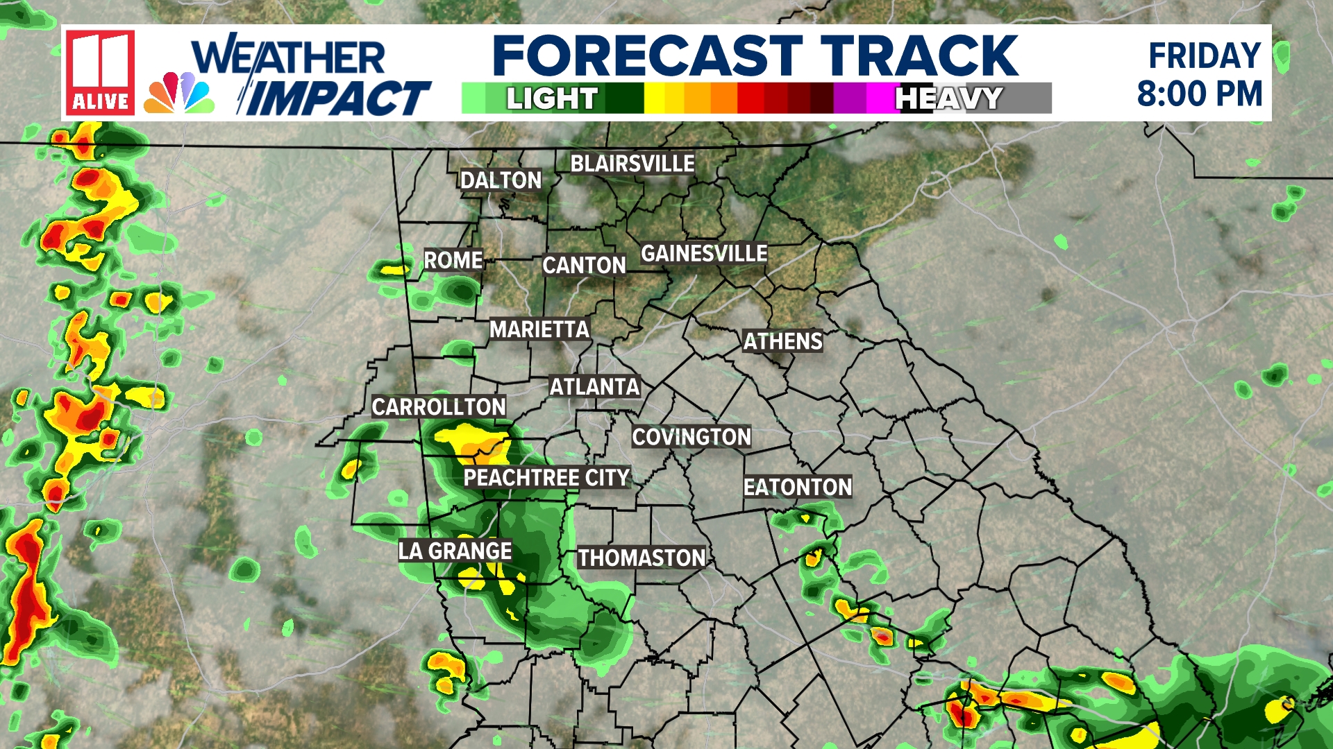 11Alive Weather Impact Alert issued for Thursday, Friday | 11alive.com