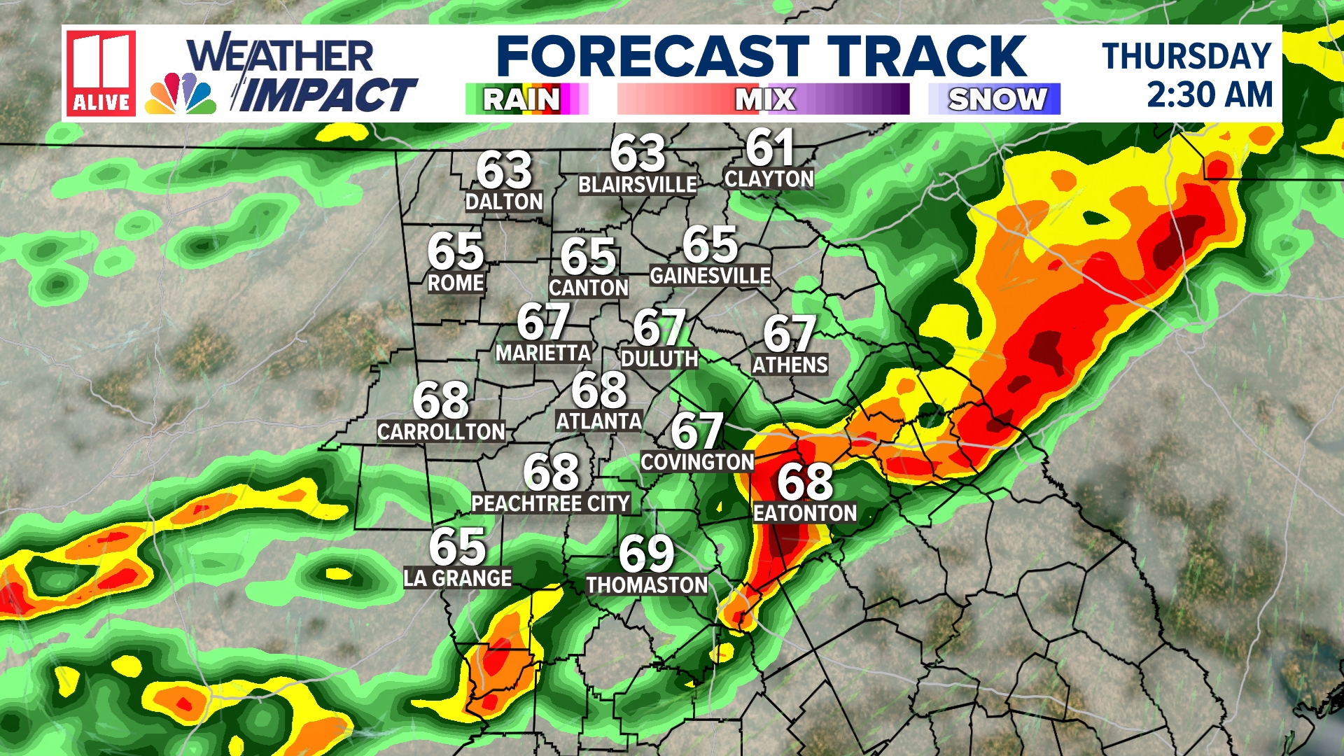 Weather Impact Alert | Storms bring a flooding concern to metro Atlanta ...