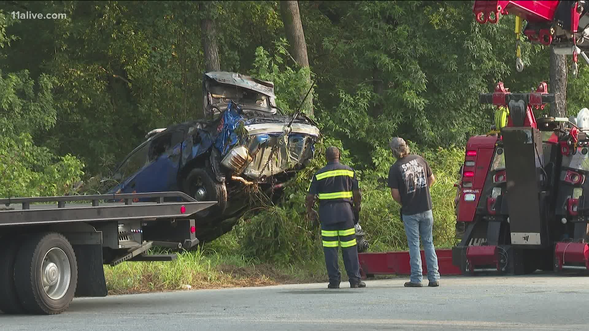 The trooper's vehicle was exiting I-285 at Bolton Road when the crash occurred, according to the GSP.