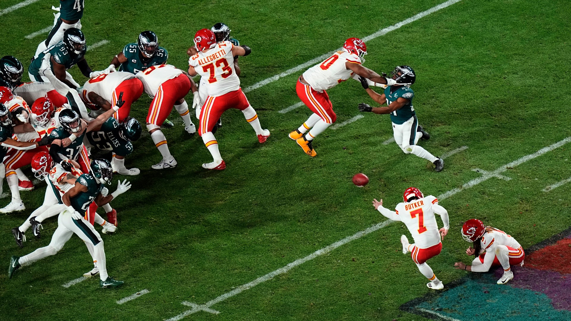 Butker knocked home the game-winning 27-yard field goal with just 11 seconds remaining in Super Bowl LVII to beat the Eagles.