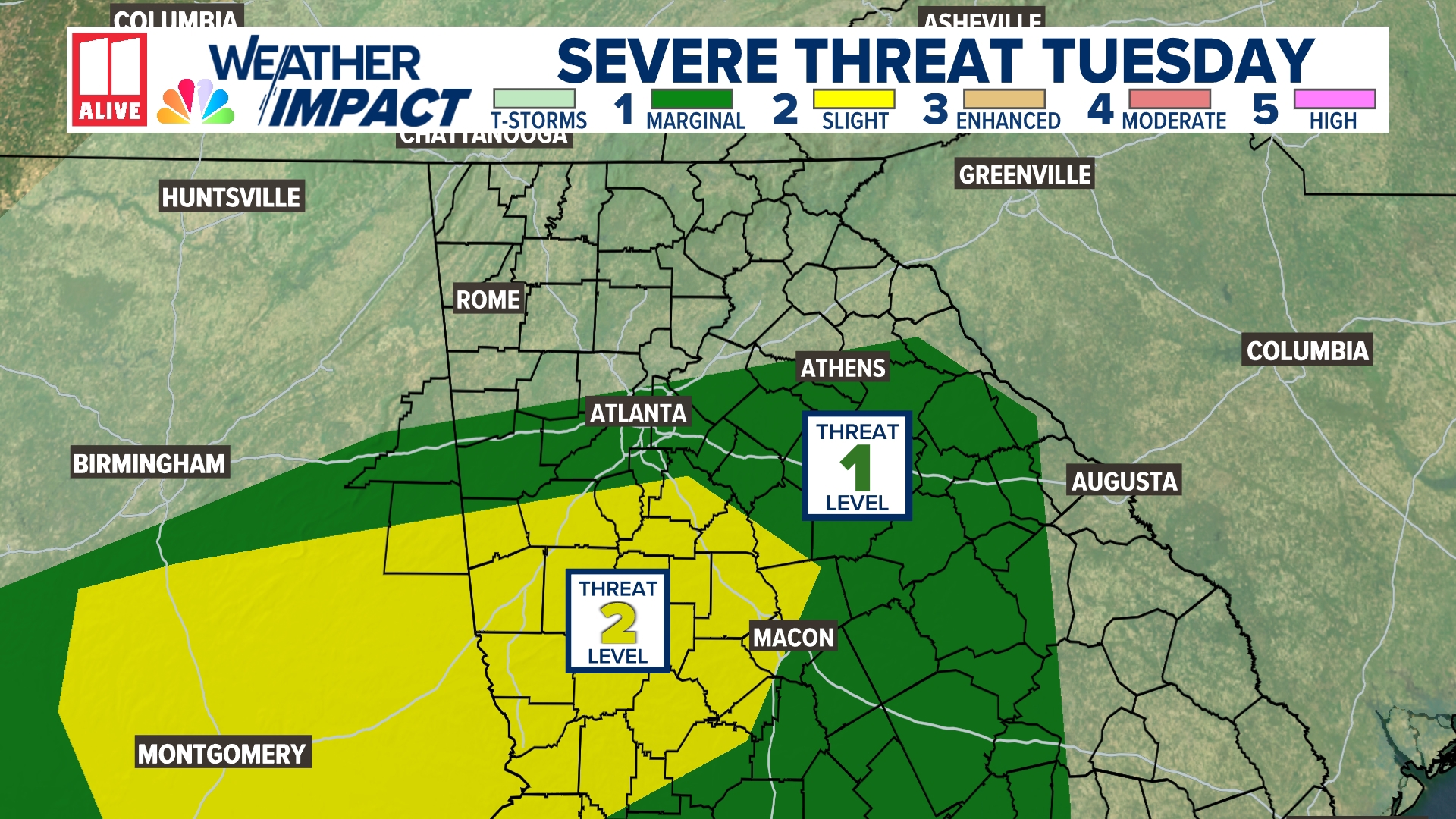 11Alive Chief Meteorologist is tracking heavy rains and flooding threats.