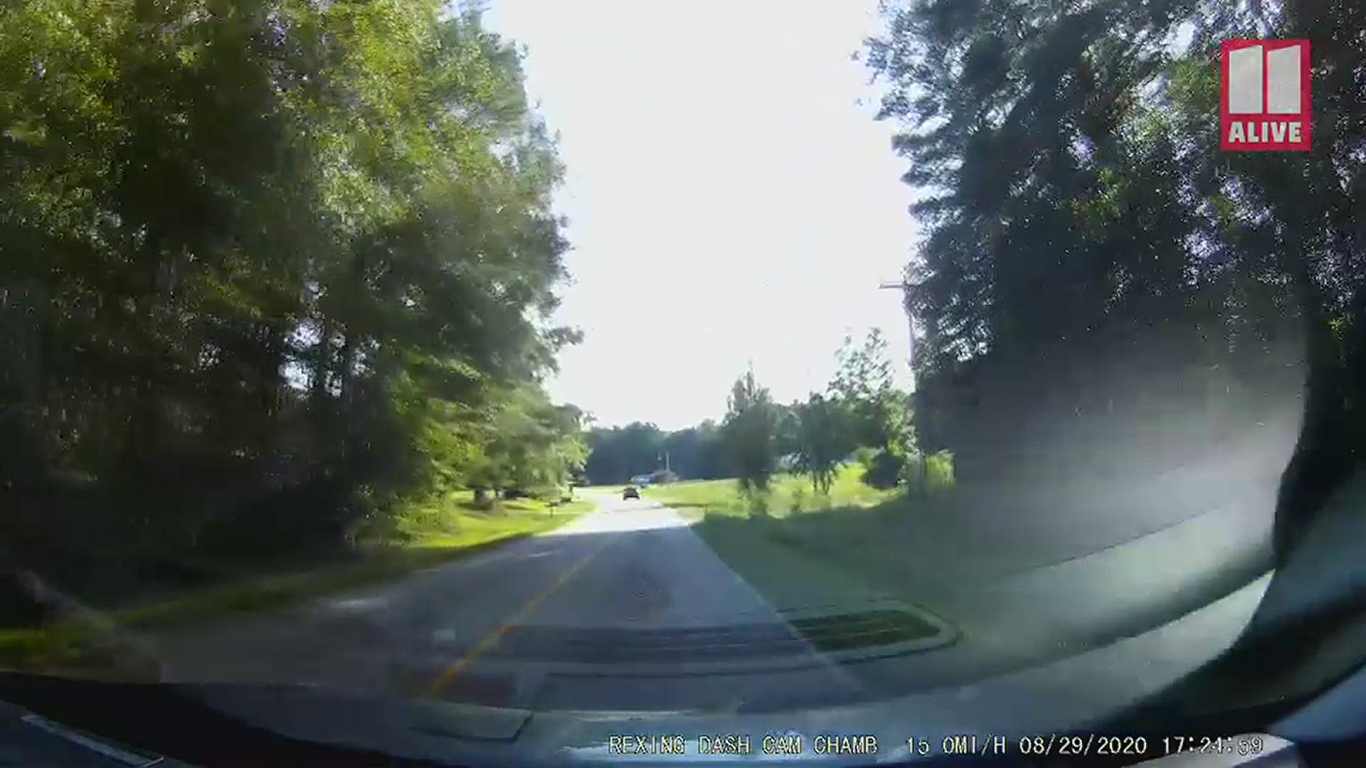 A police dashcam shows the moment when Chamblee officers stopped the alleged kidnappers of a toddler were stopped in Carrollton, Ga., on Saturday, August 29, 2020.