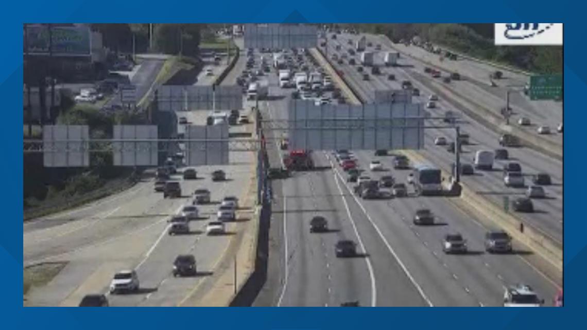 Car fire closes 2 lanes on I-285 in DeKalb County | 11alive.com