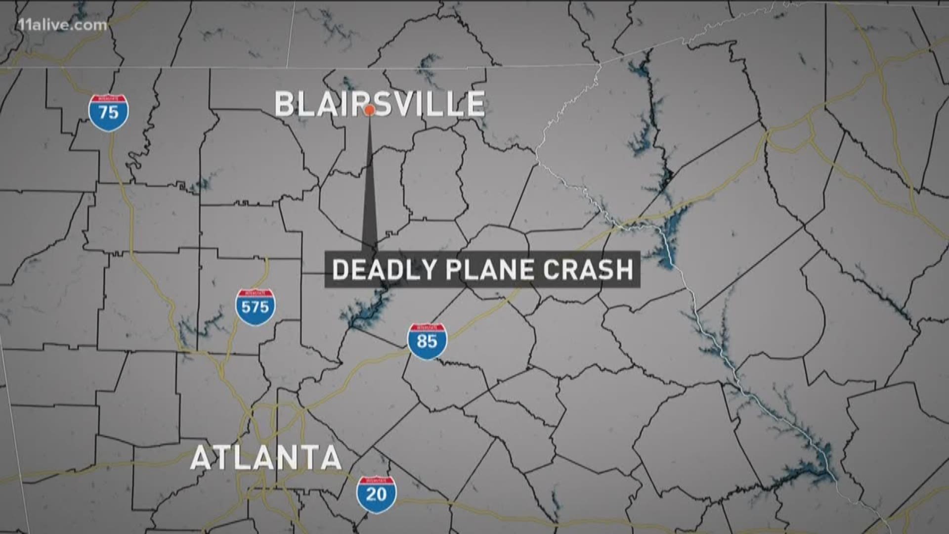 The victims were all from Blairsville, according to police. FAA officials are investigating the crash.