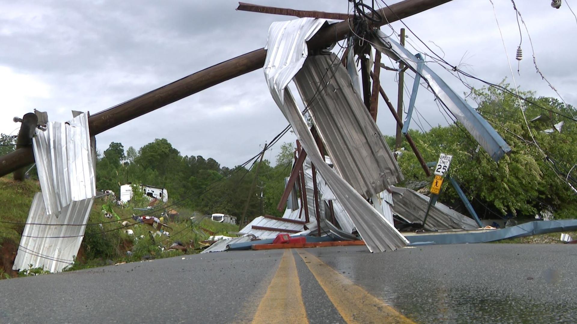 Storms swept through north Georgia Wednesday night and Thursday morning, leaving behind significant damage.