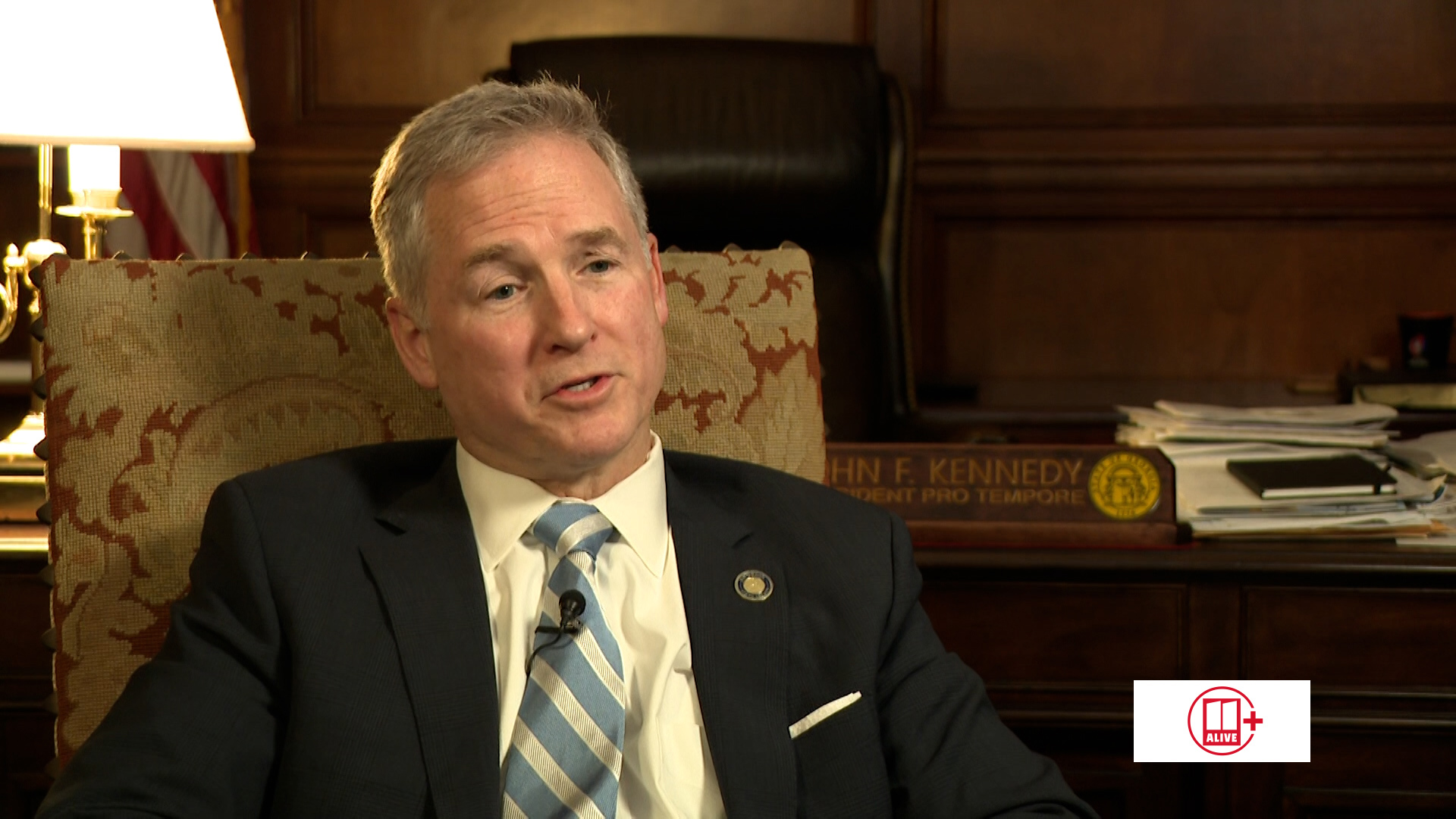 11Alive reporter Zach Merchant sits down with Georgia Senate President Pro Tempore John Kennedy to discuss Republican priorities for the new legislative session.