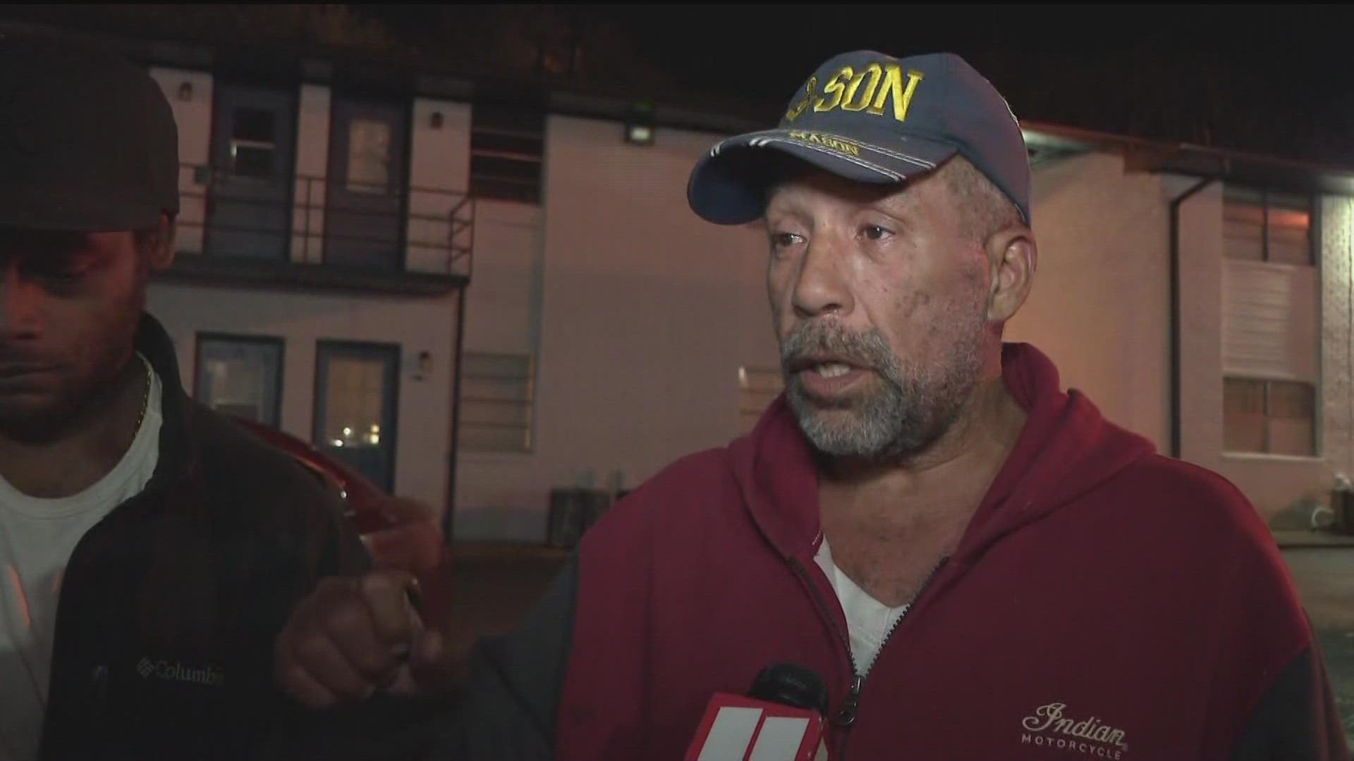 The man known to people in the complex as "Uncle Tol" sprang into action and risked his life to save his neighbors.