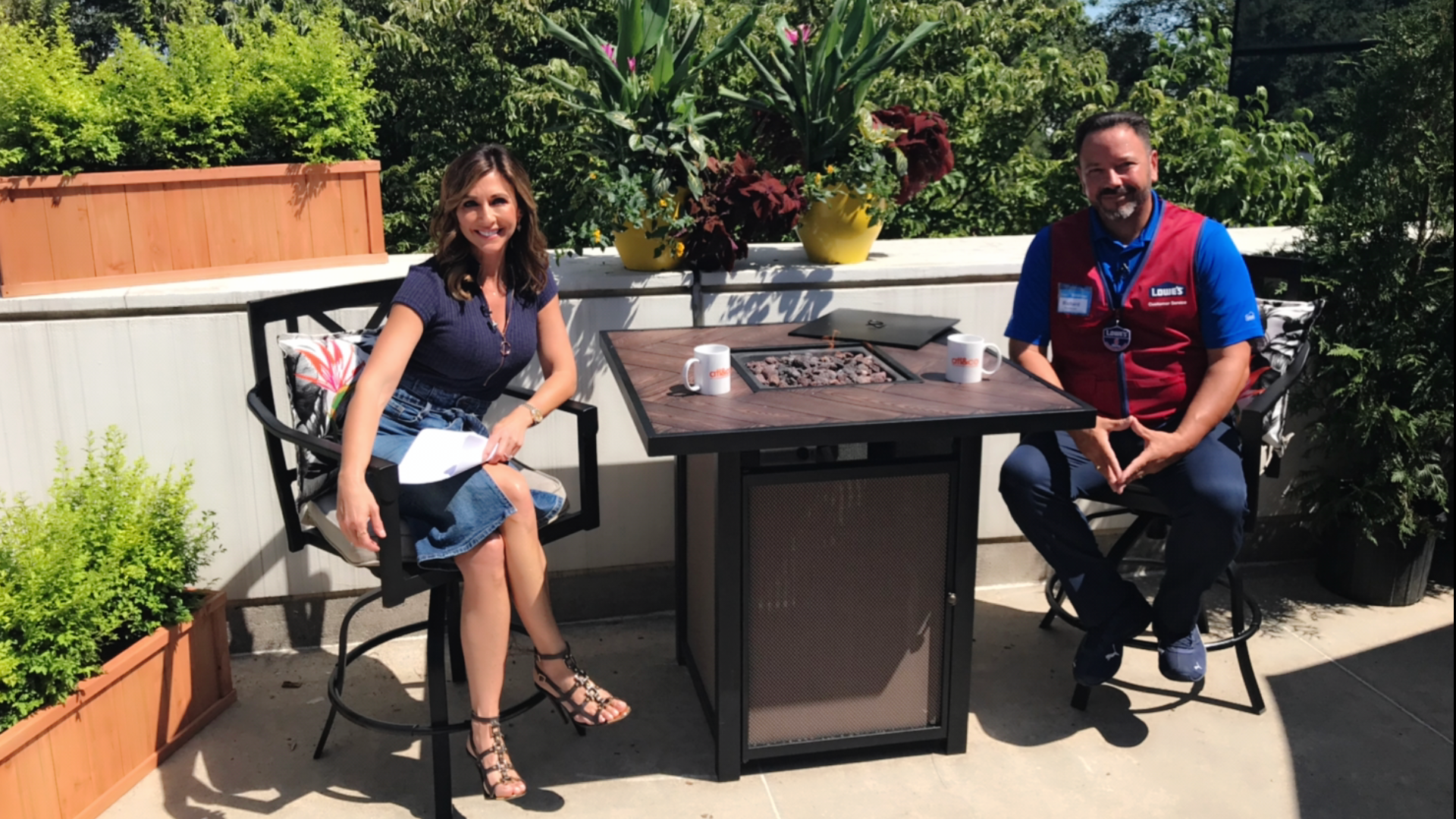 Lowe's Home Improvement transformed our 11Alive patio with beautiful furniture and accents on 'Atlanta & Company'
