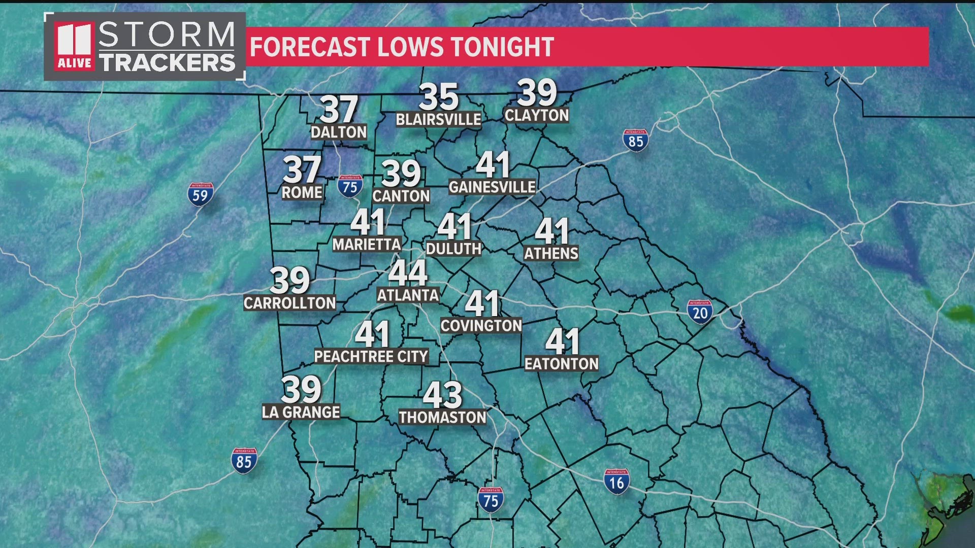 Chilly temperatures settle in overnight