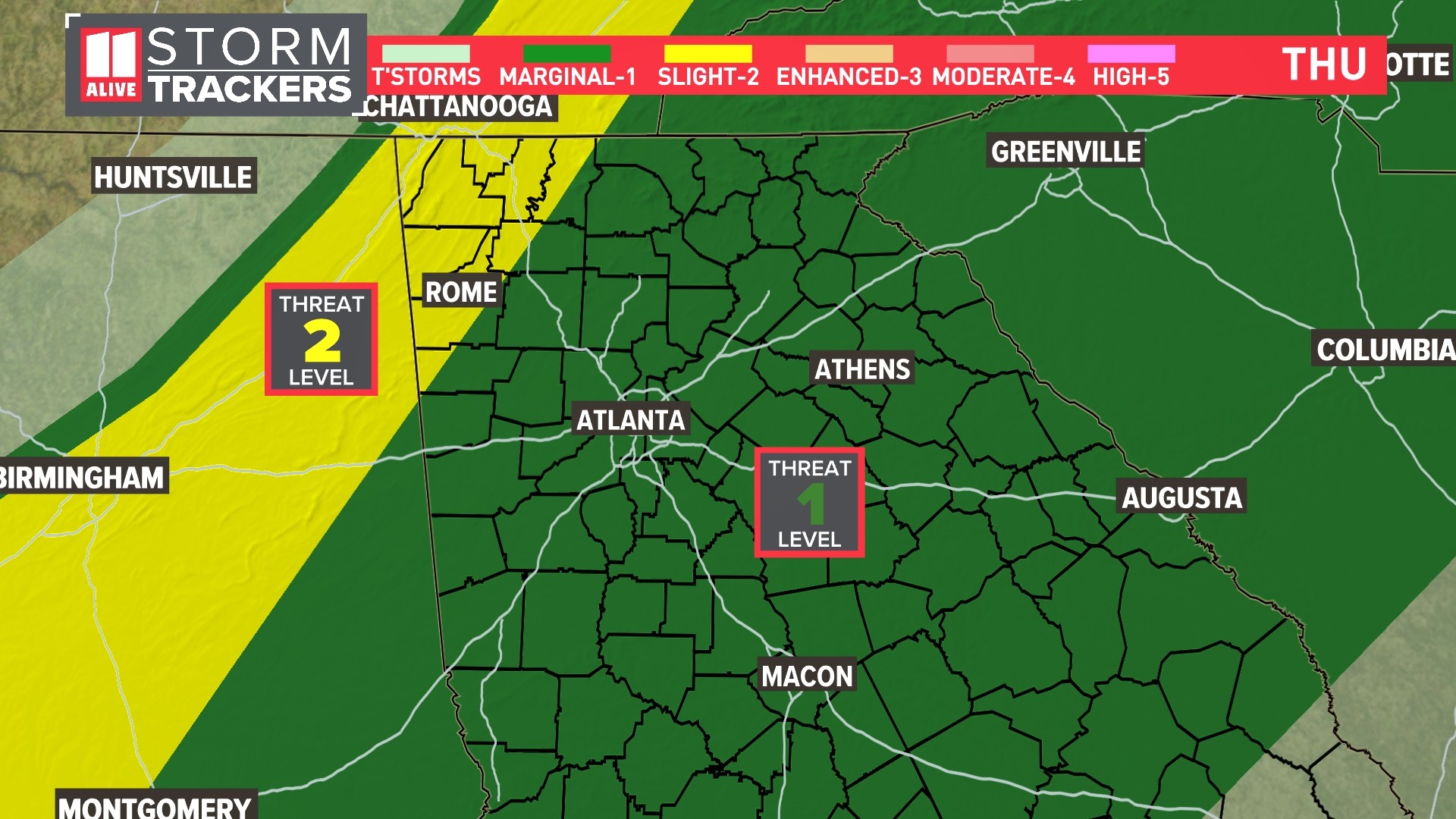 Storms on Thursday night into Friday in metro Atlanta | Timeline ...
