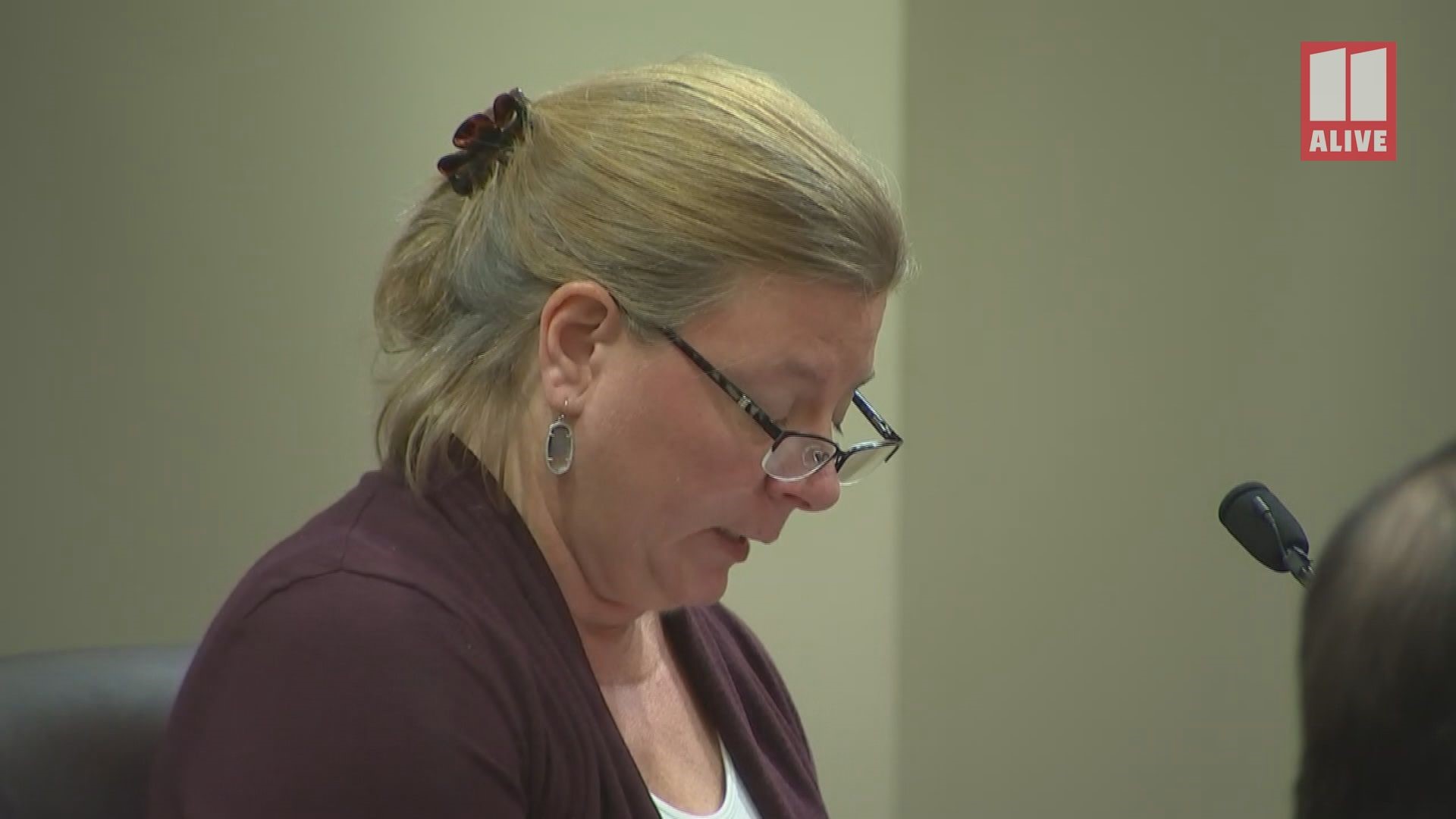 Katherine Olsen gave a statement before the judge sentenced her husband, Robert Olsen. He was was convicted on four charges connected to Anthony Hill's death.