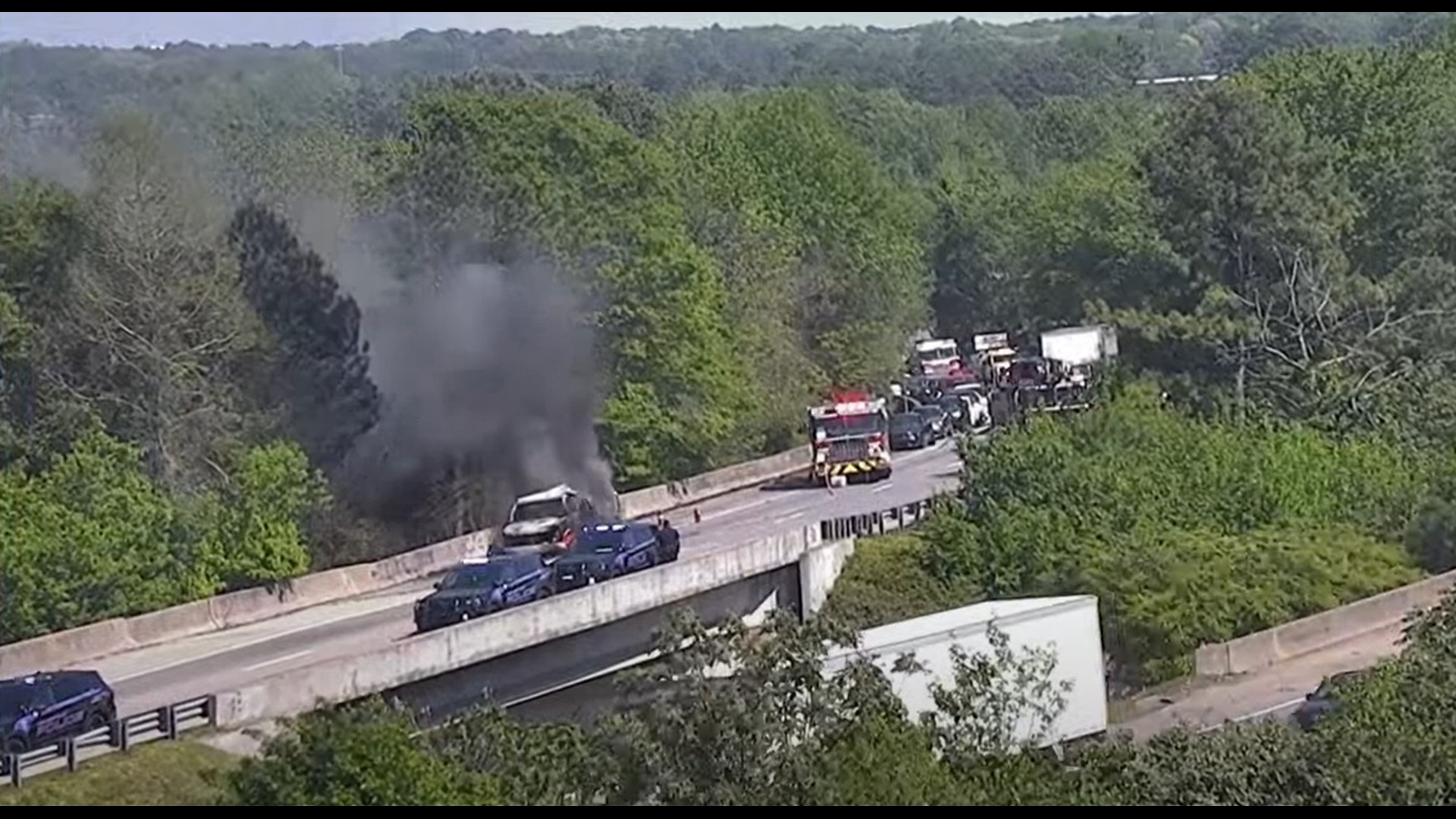 Lanes reopens after care fire on I-85 north ramp Fulton County ...