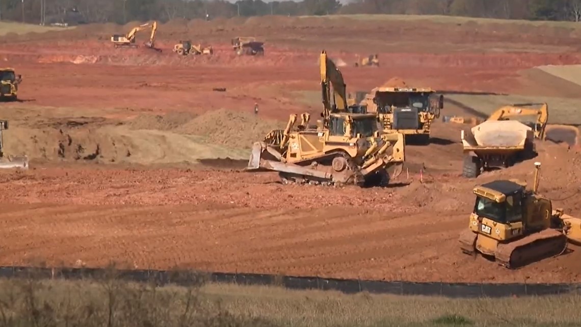 Neighbors Concerned Over Brown Water Near Rivian Construction | 11alive.com