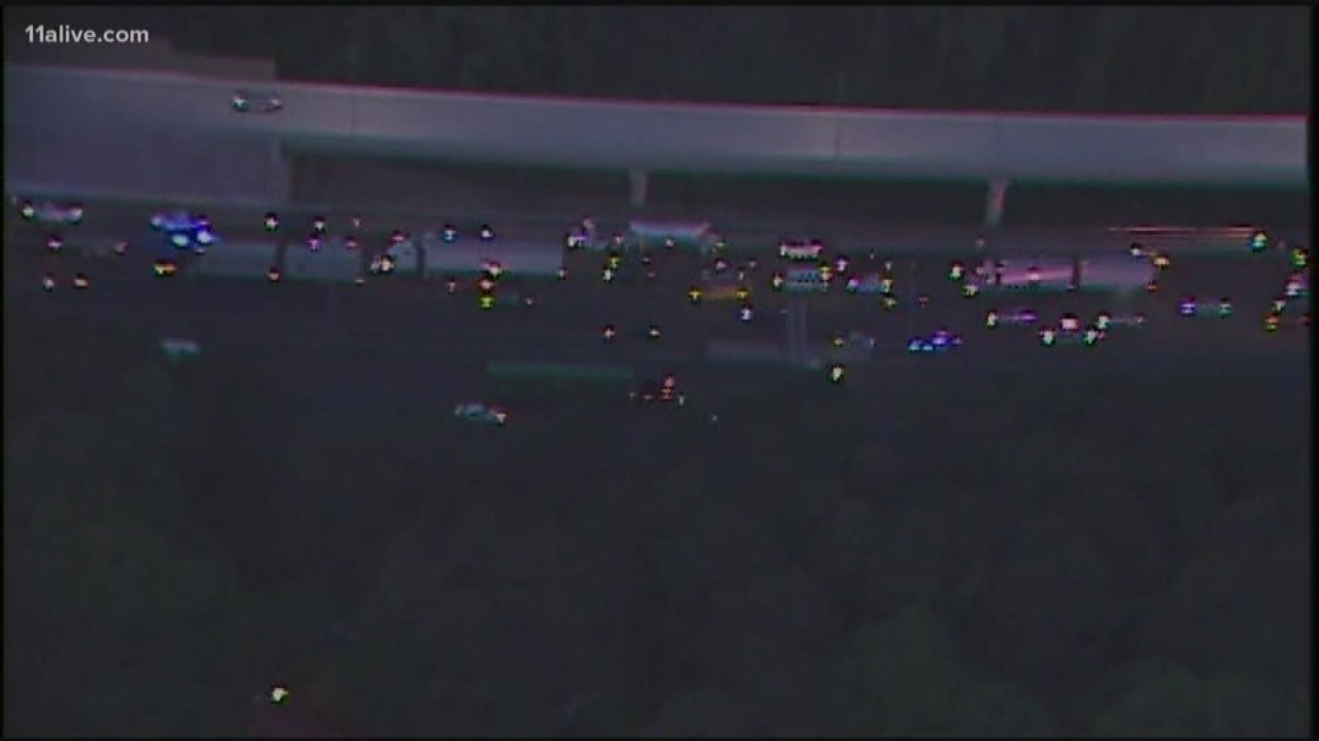 Massive delays on I-75S in Marietta after crash blocks all lanes ...