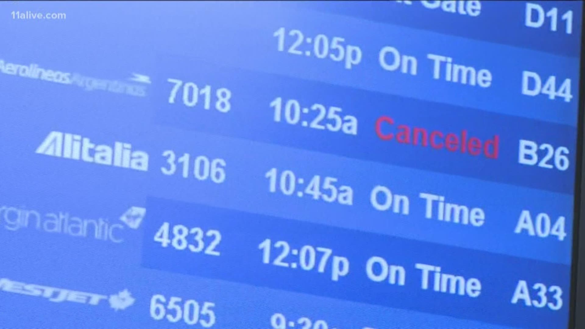 As the storm made its way inland, flights were canceled heading into the Gulf Coast.