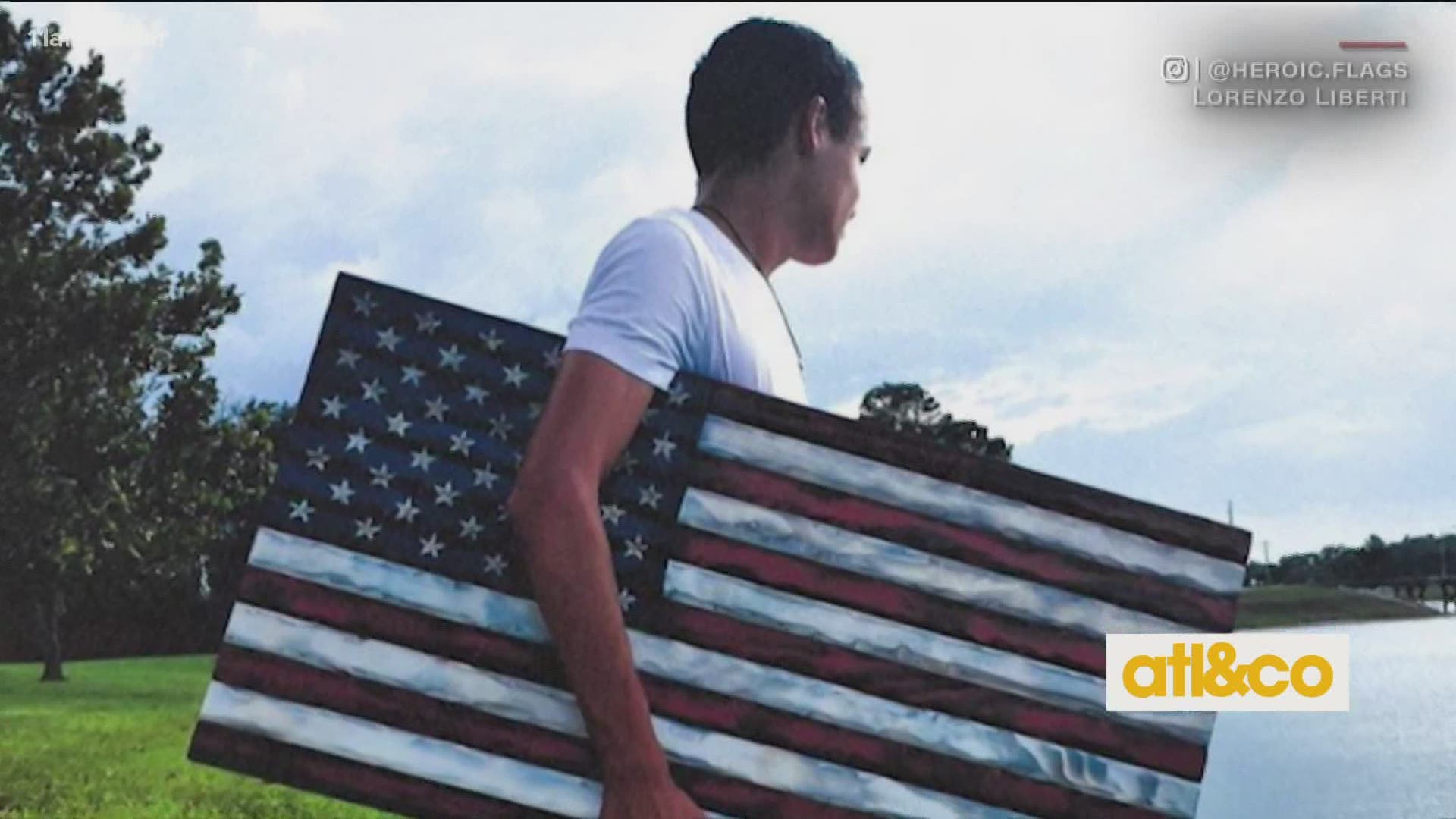 Heroic Flags! 15-year-old Lorenzo Liberti has raised over $13,000 for homeless veterans, special needs kids, and first responders by selling handcarved flags.