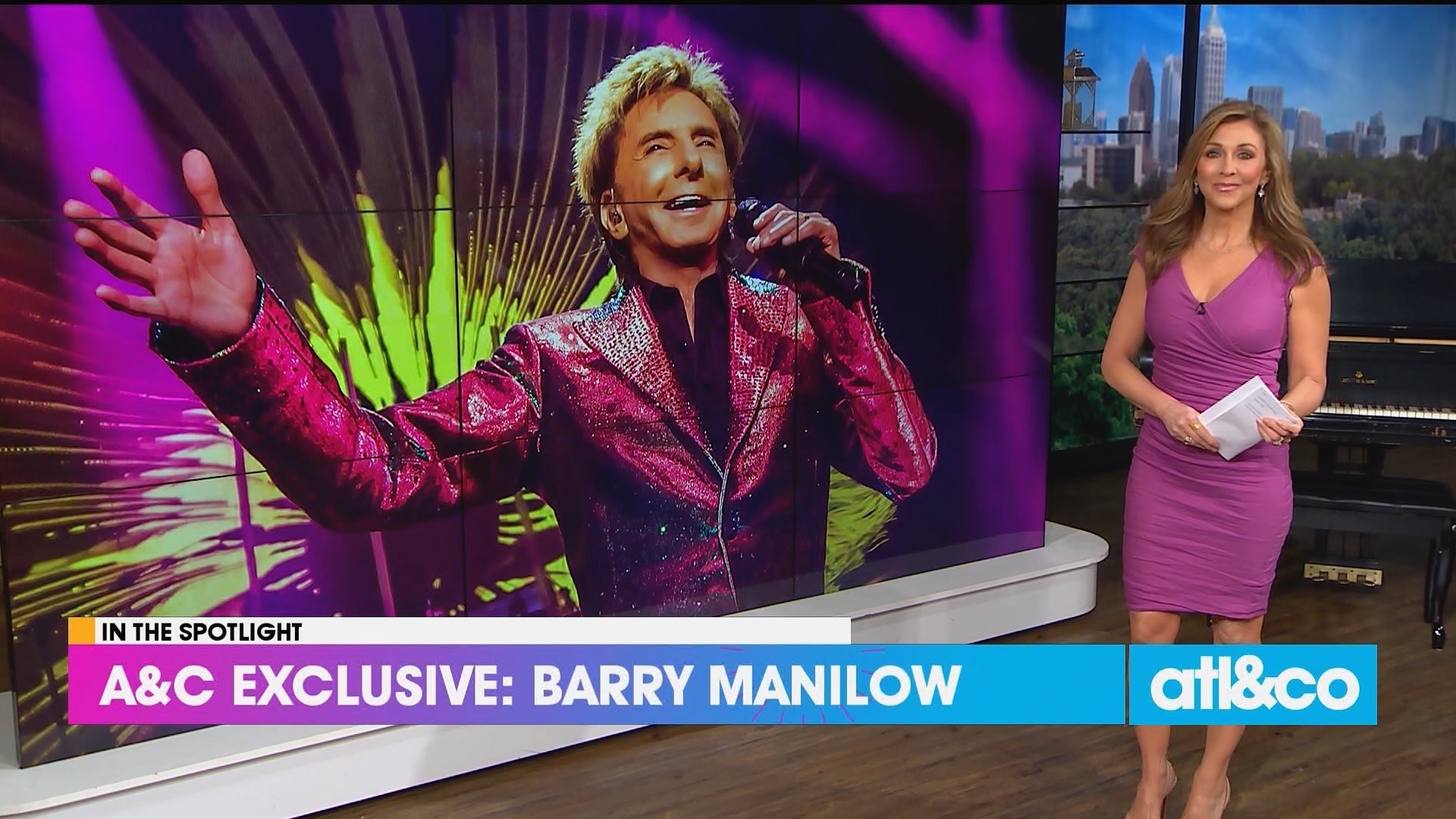 Grammy-winning superstar Barry Manilow reunited with Christine backstage before his Atlanta show. He gives back to high school music programs nationwide.