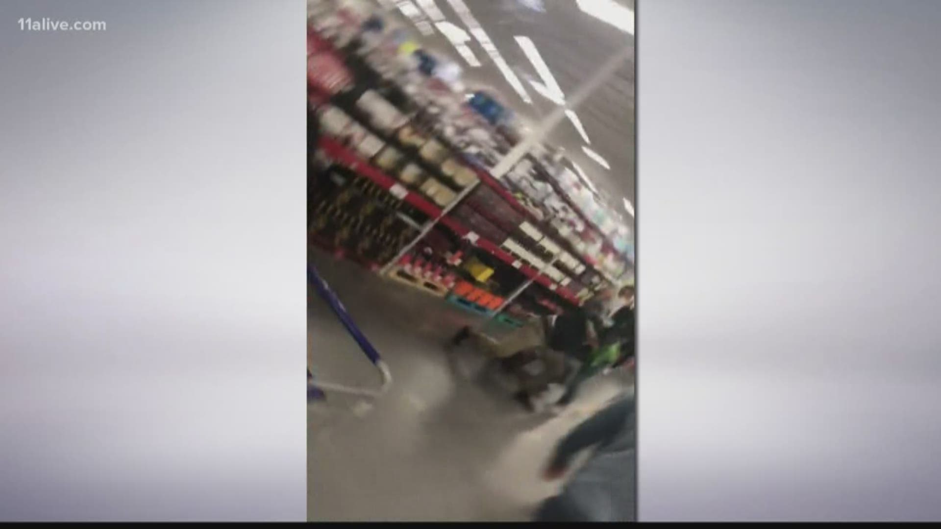 A shopper had to be taken out of a busy Sam's Club on a stretcher after a fight broke out on Thursday in Hiram.
