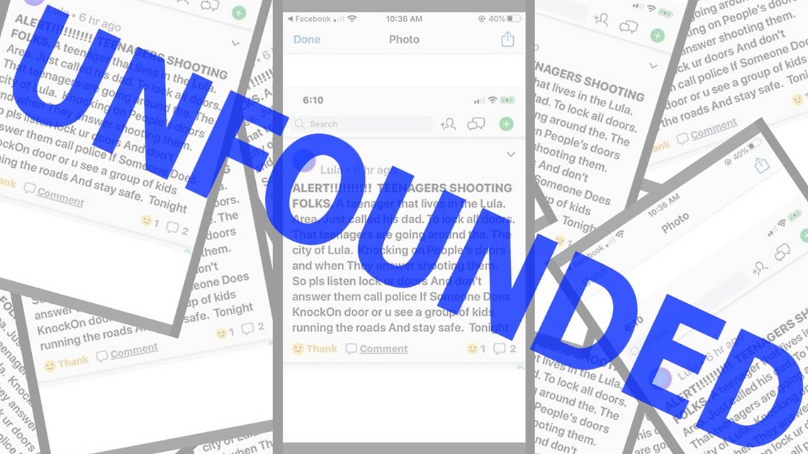 Lula shooting, violence rumors online unfounded, sheriff says