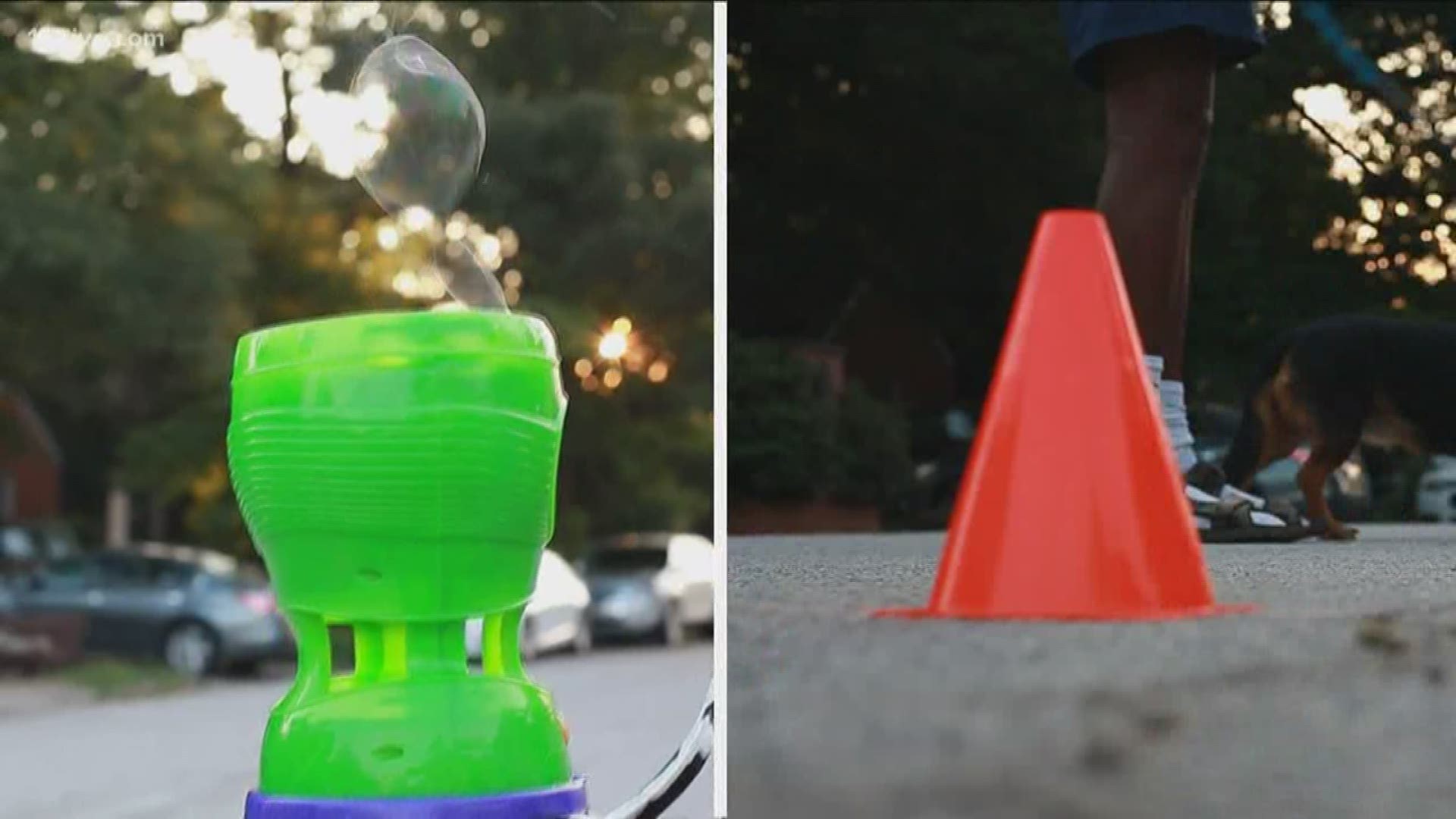 On one Atlanta street, neighbors are cooperating to keep kids safe from speeding cars.