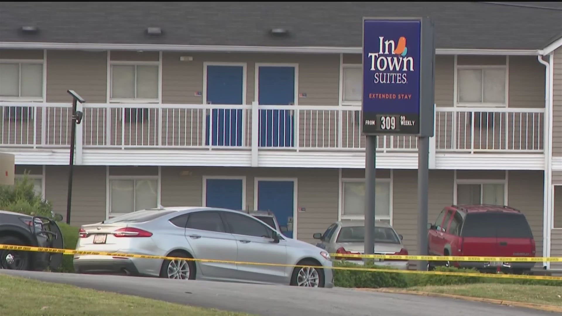 11Alive had a crew at the scene, who saw several patrol cars responding in the area of an In Town Suites Extended Stay along Jimmy Carter Boulevard.