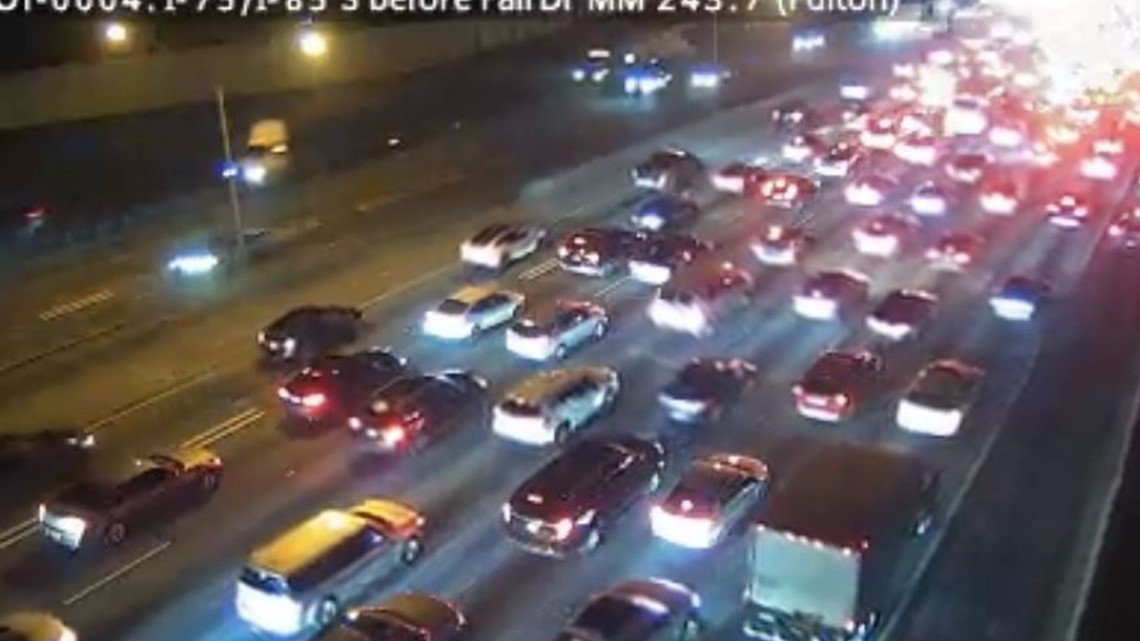 I 75 85 traffic Atlanta crash at Langford Pkwy lanes closed | 11alive.com