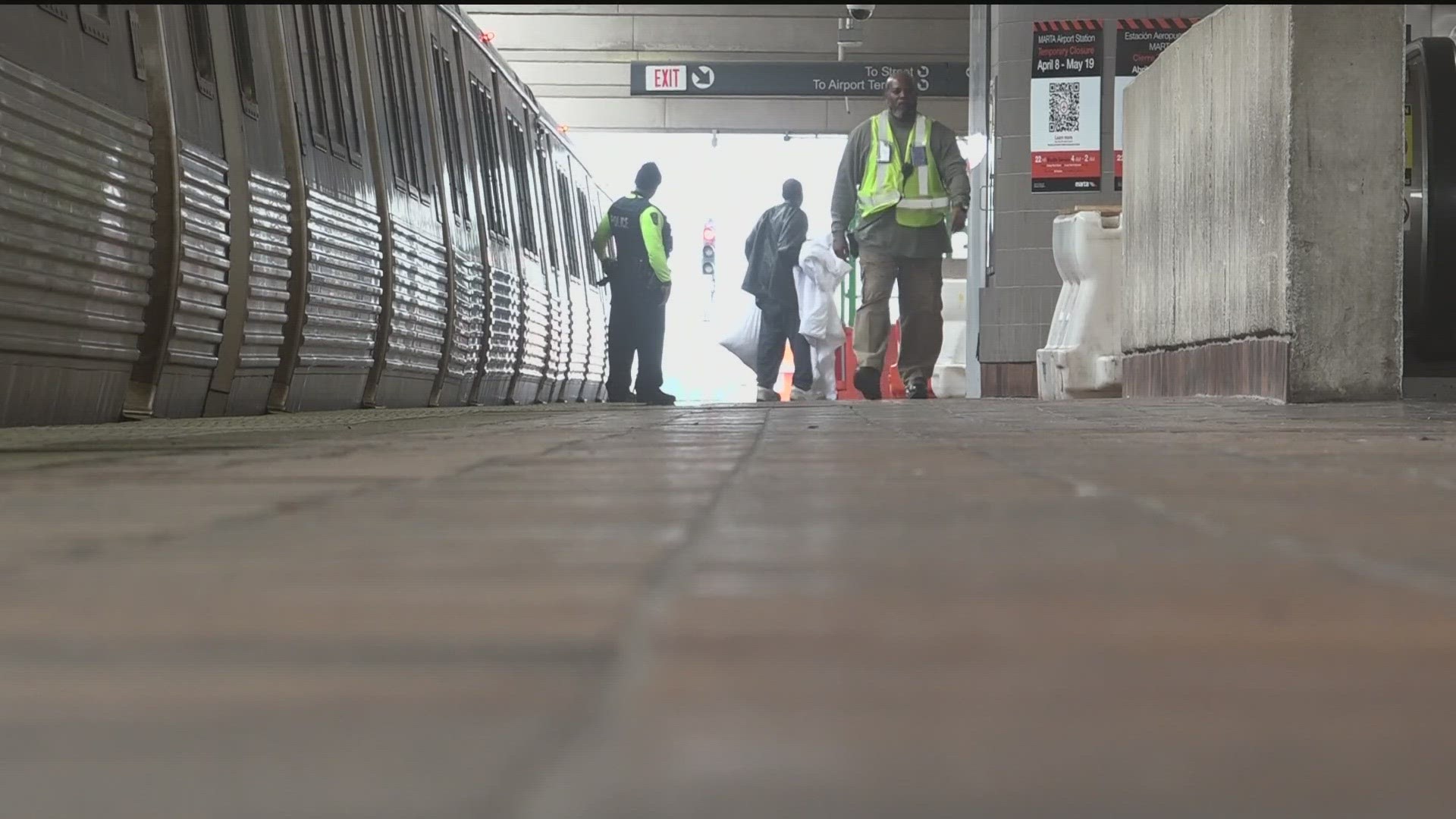 The airport station will close for six weeks beginning April 8