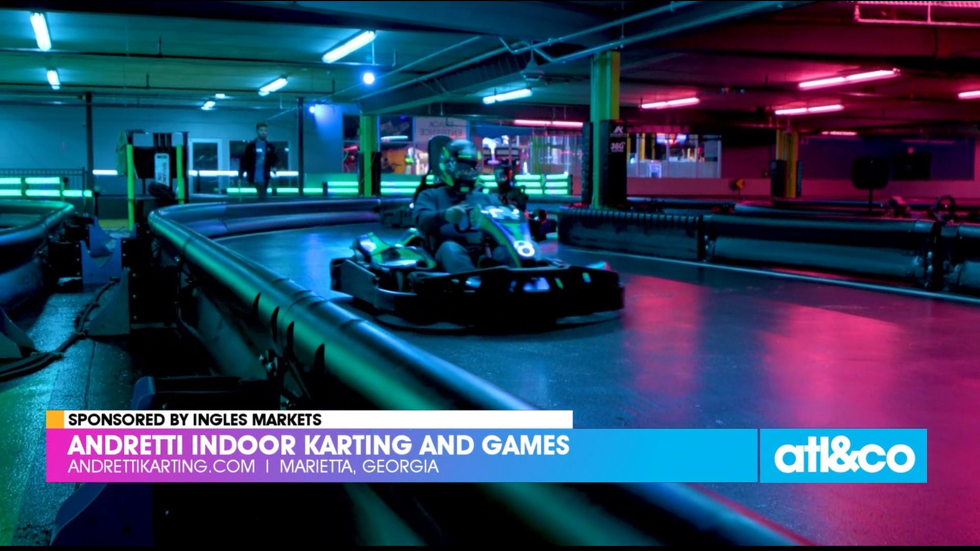 Excitement at every turn! Explore Atlanta's Andretti Indoor Karting and Games with our friends at Ingles Markets.