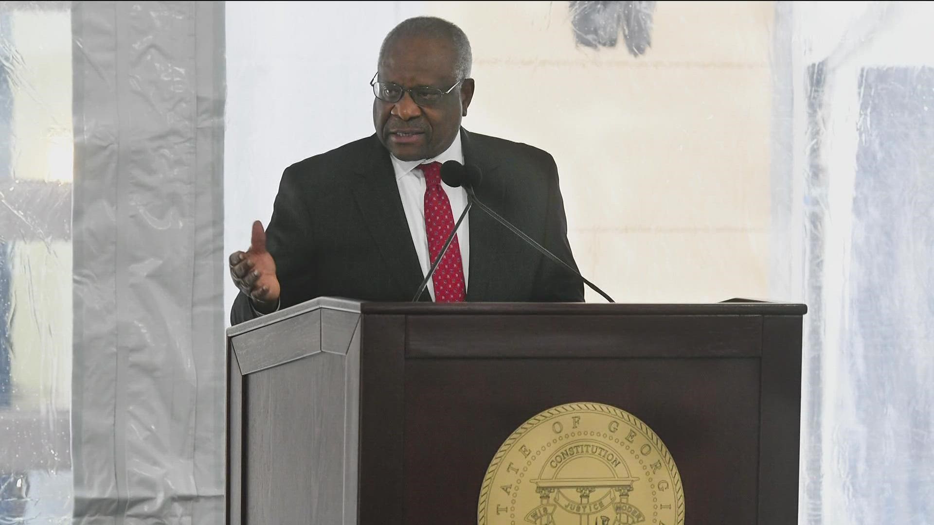 Justice Clarence Thomas was diagnosed with an infection and hospitalized Friday with flu-like symptoms.