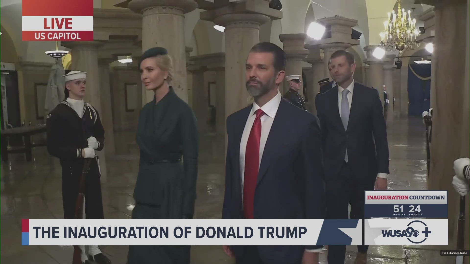 President-election Trump will take the oath of office at noon.