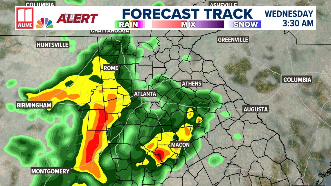 Weather Impact Alert | Strongs storms arrive before sunrise Wednesday ...