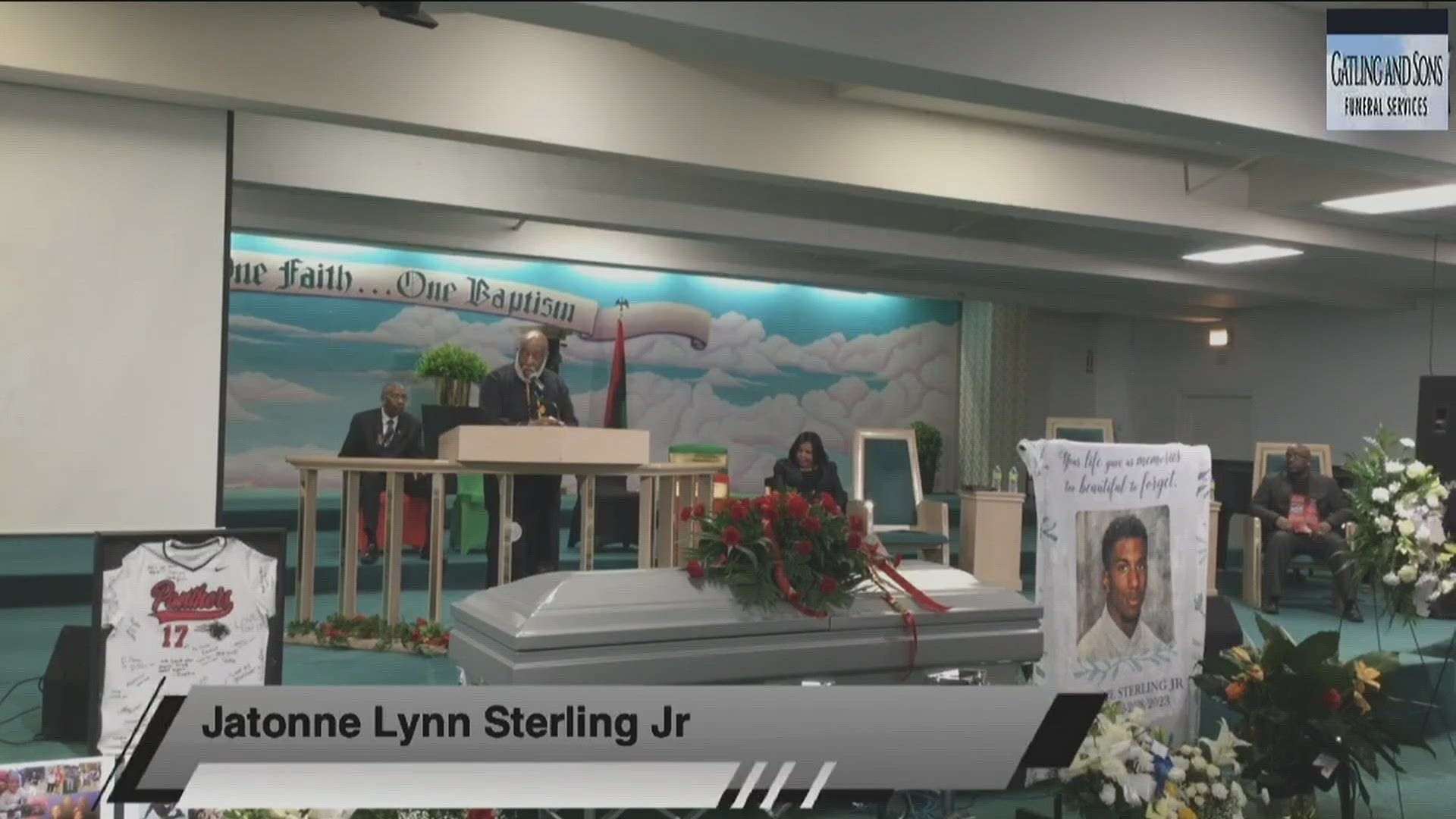 Family members of Jatonne Sterling held the service at the Apostolic Assembly Church in Chicago.